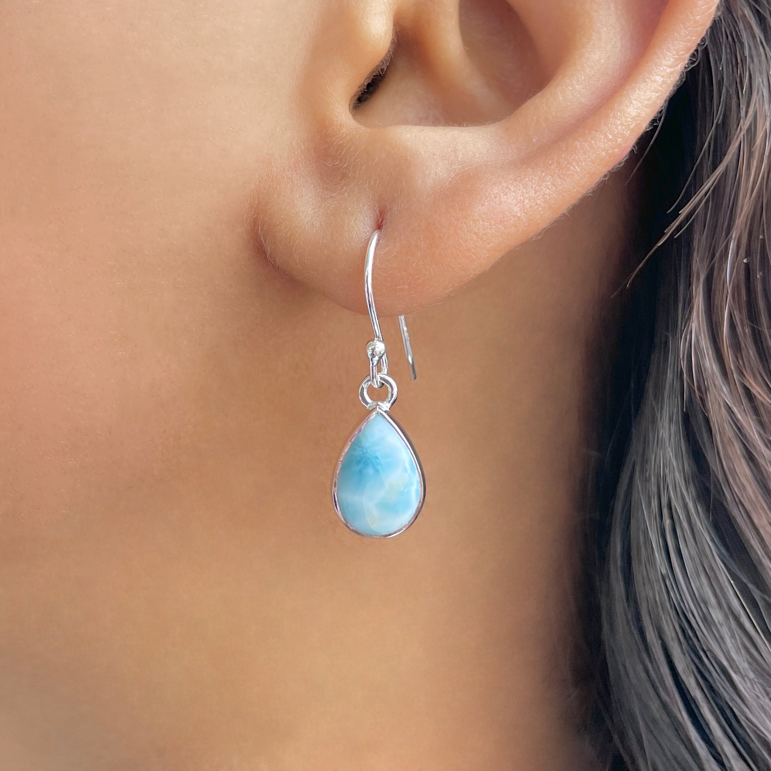 Larimar Earrings-(LAR-E-3659.) – Sagacia Jewelry