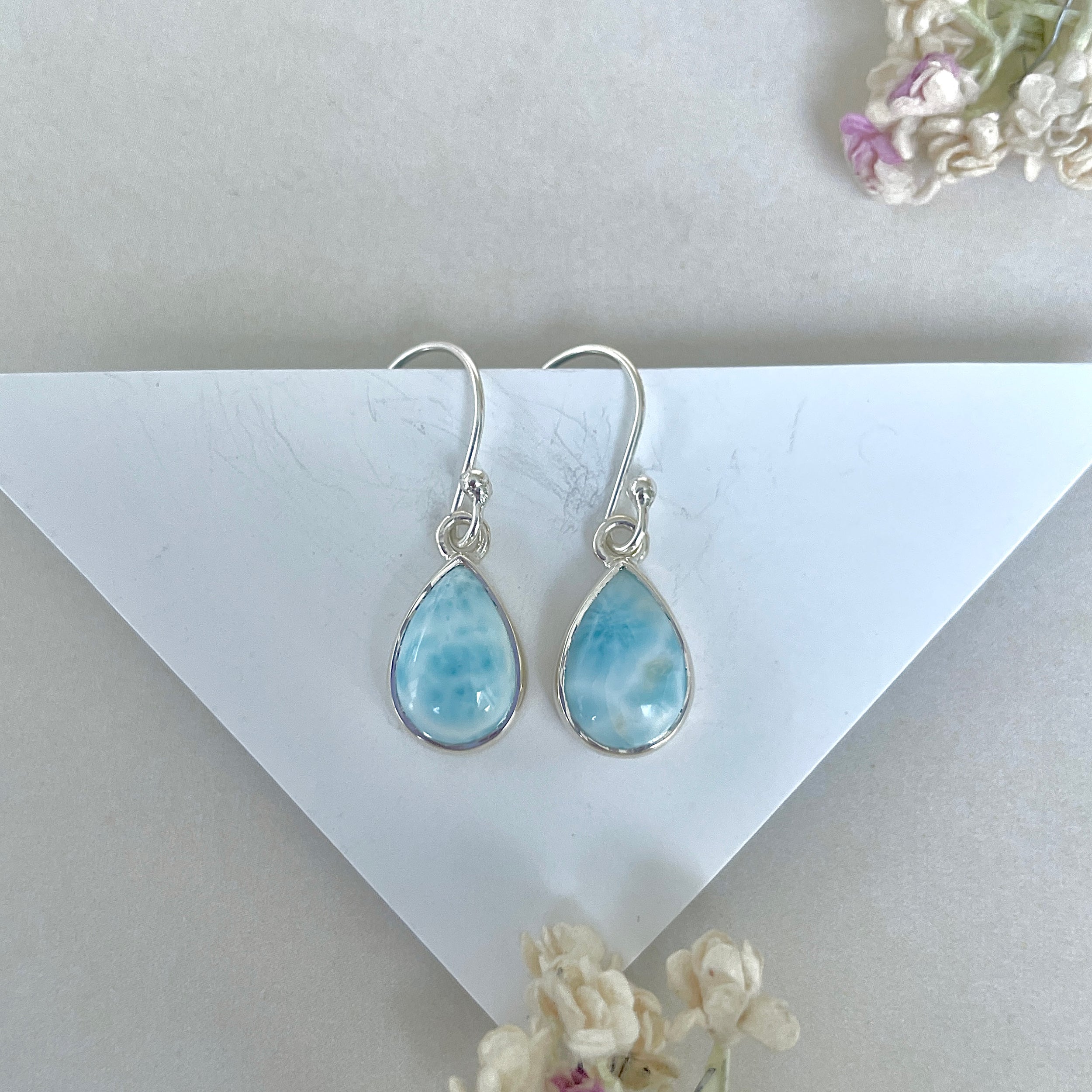 Larimar Earrings-(LAR-E-3659.) – Sagacia Jewelry