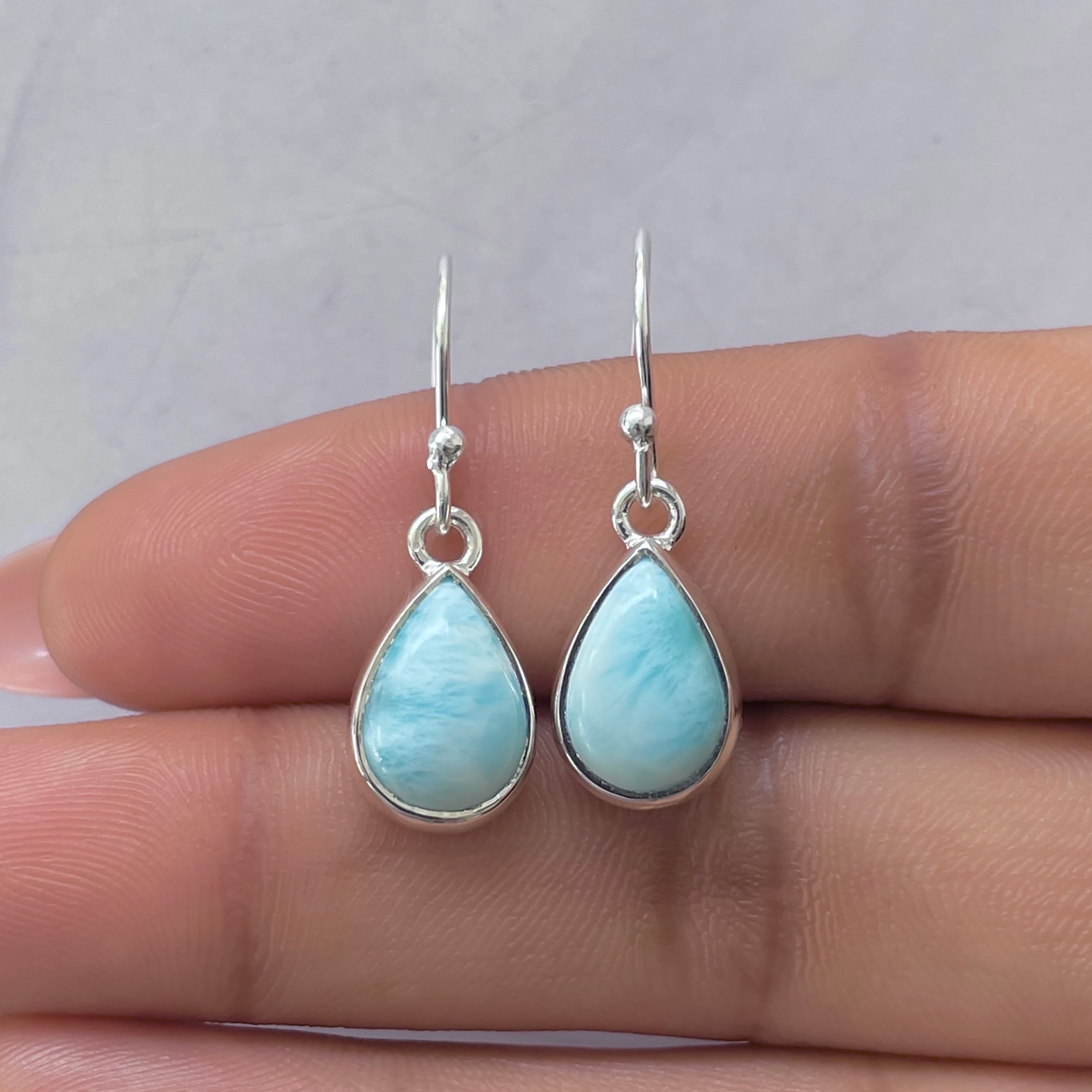 Larimar Earring-(LAR-E-3660.)