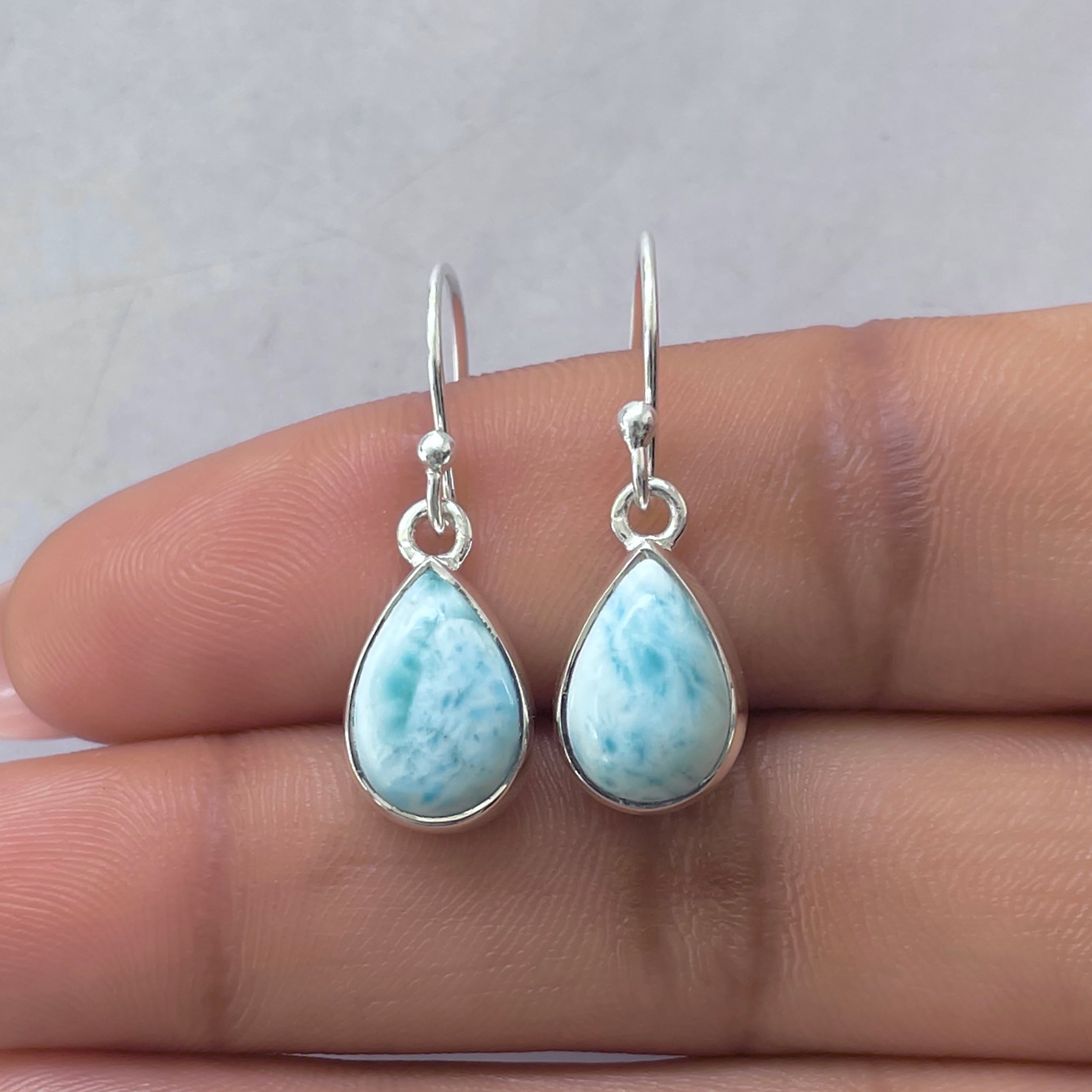 Larimar Earring-(LAR-E-3661.)