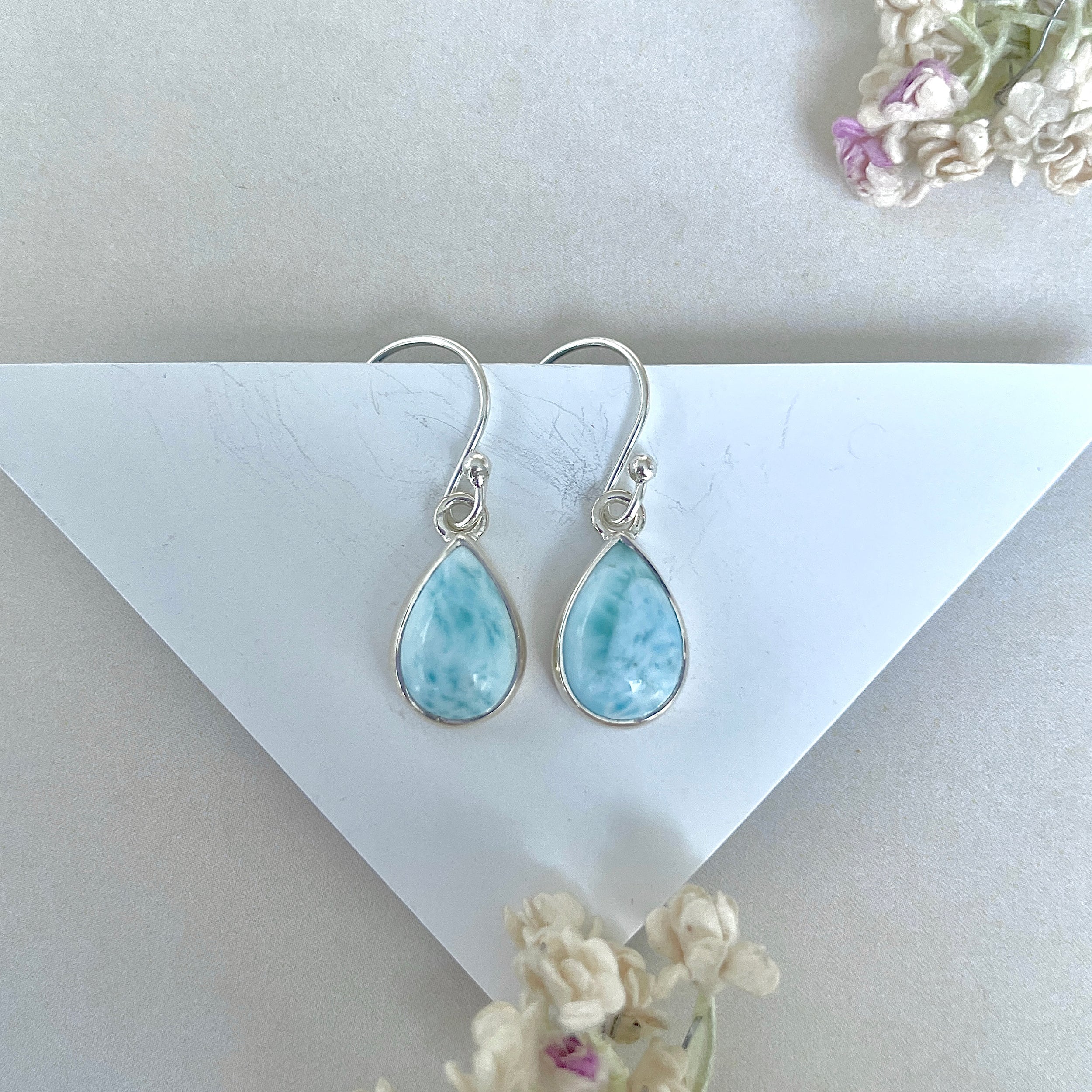 Larimar Earring-(LAR-E-3661.)