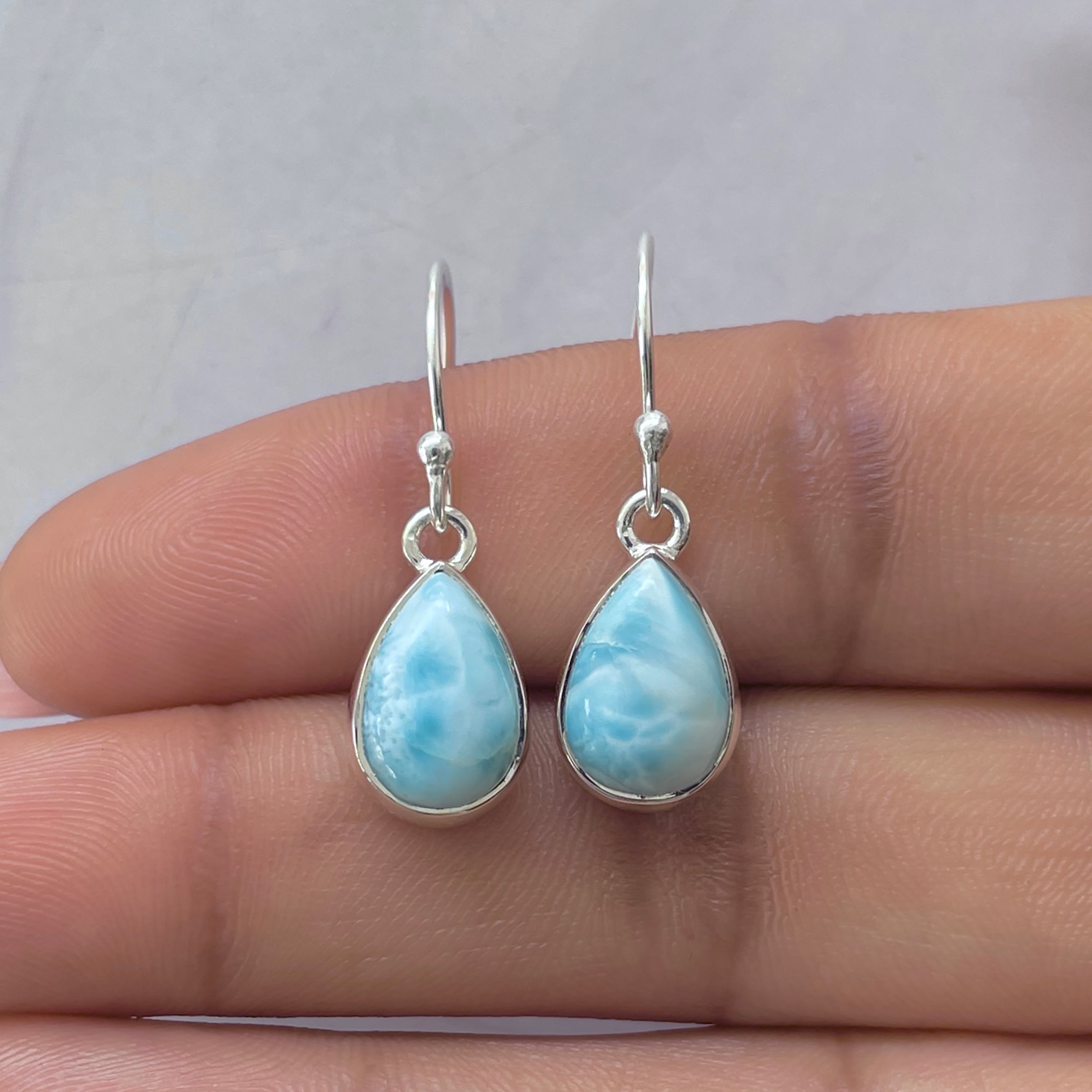 Larimar Earring-(LAR-E-3662.)
