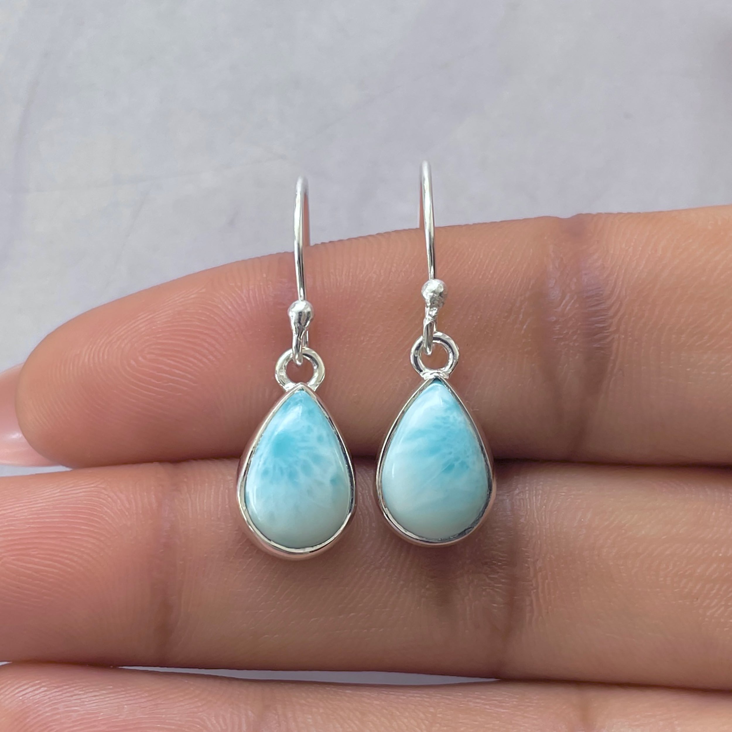Larimar Earring-(LAR-E-3663.)