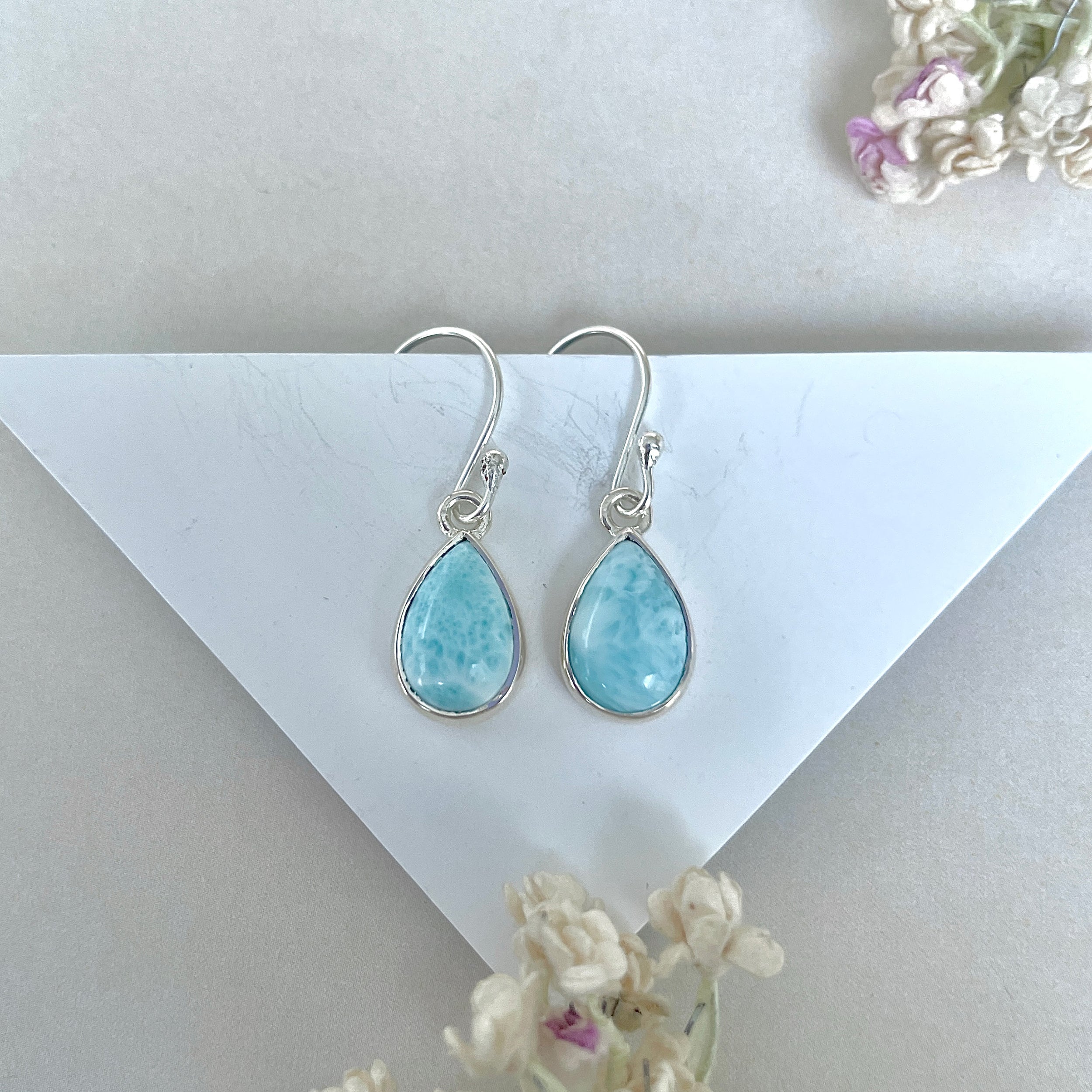 Larimar Earring-(LAR-E-3664.)