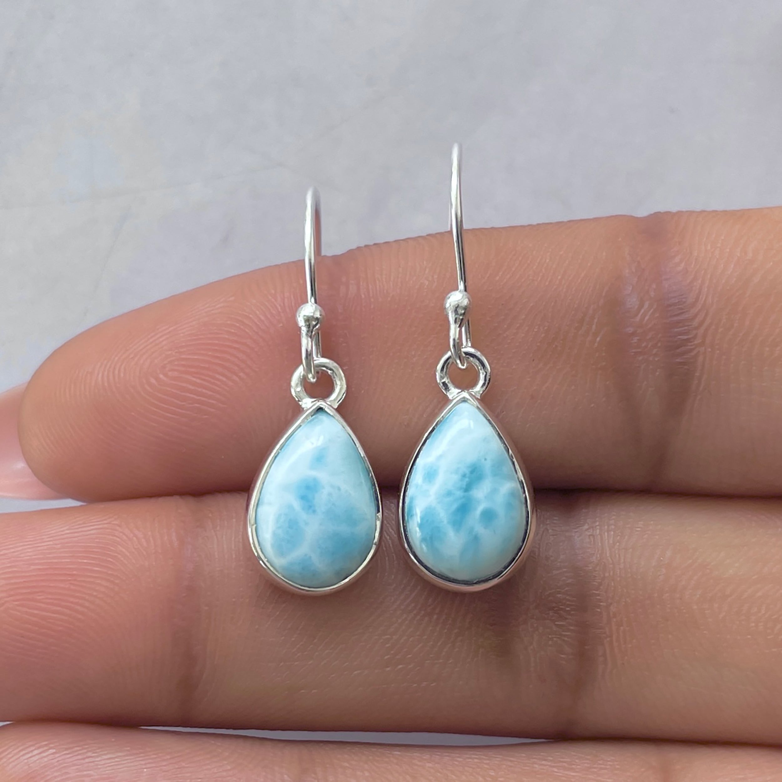 Larimar Earring-(LAR-E-3665.)