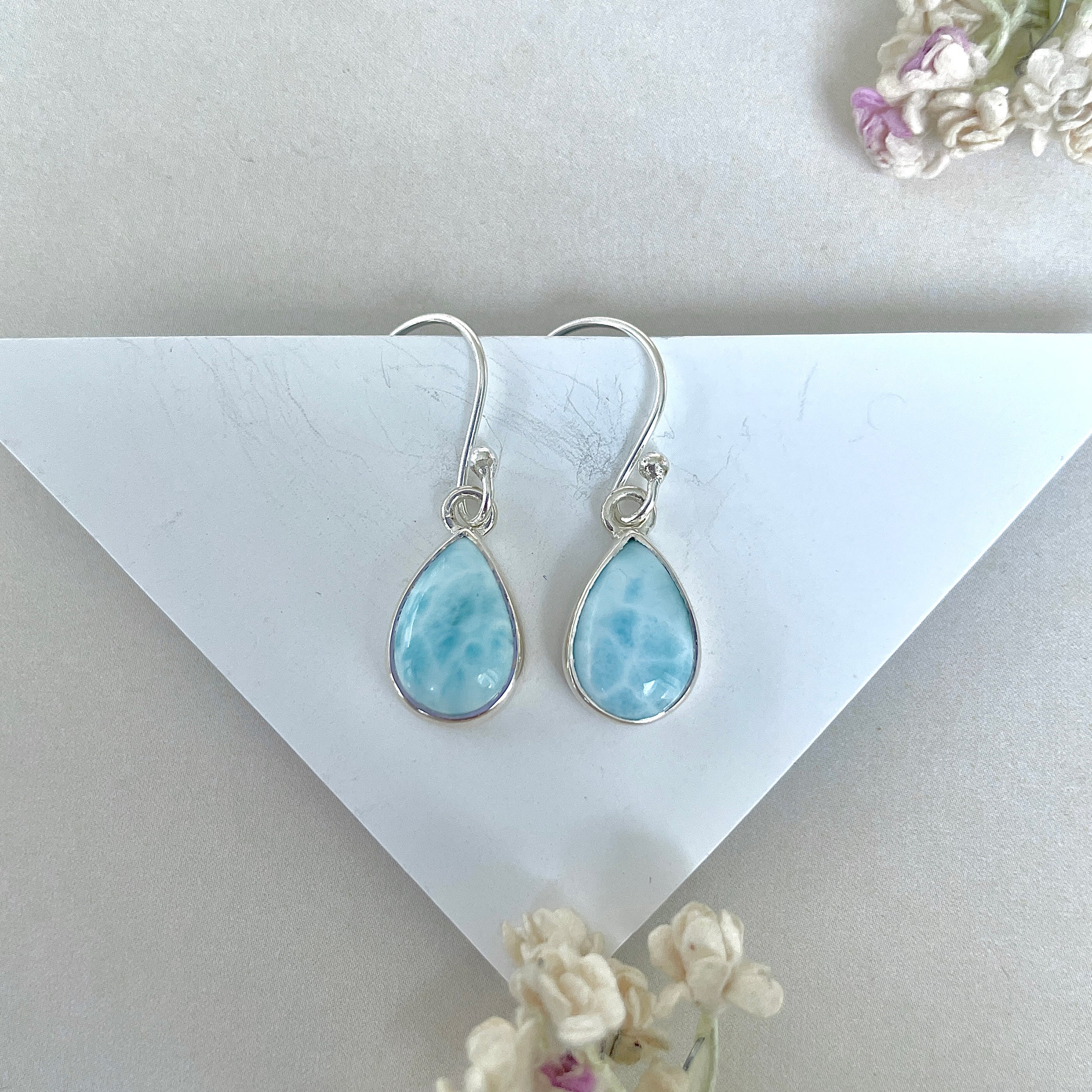 Larimar Earring-(LAR-E-3665.)