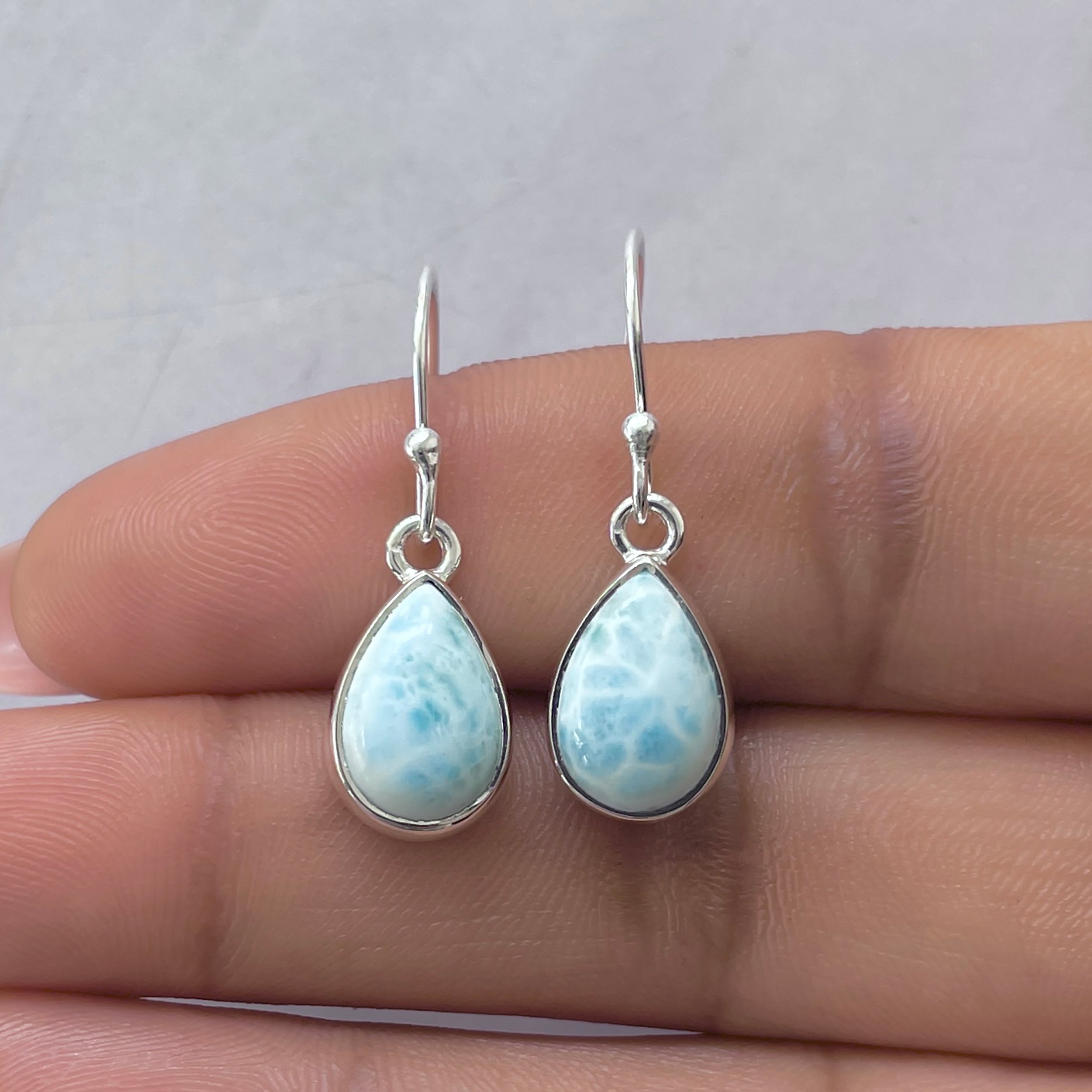 Larimar Earring-(LAR-E-3666.)