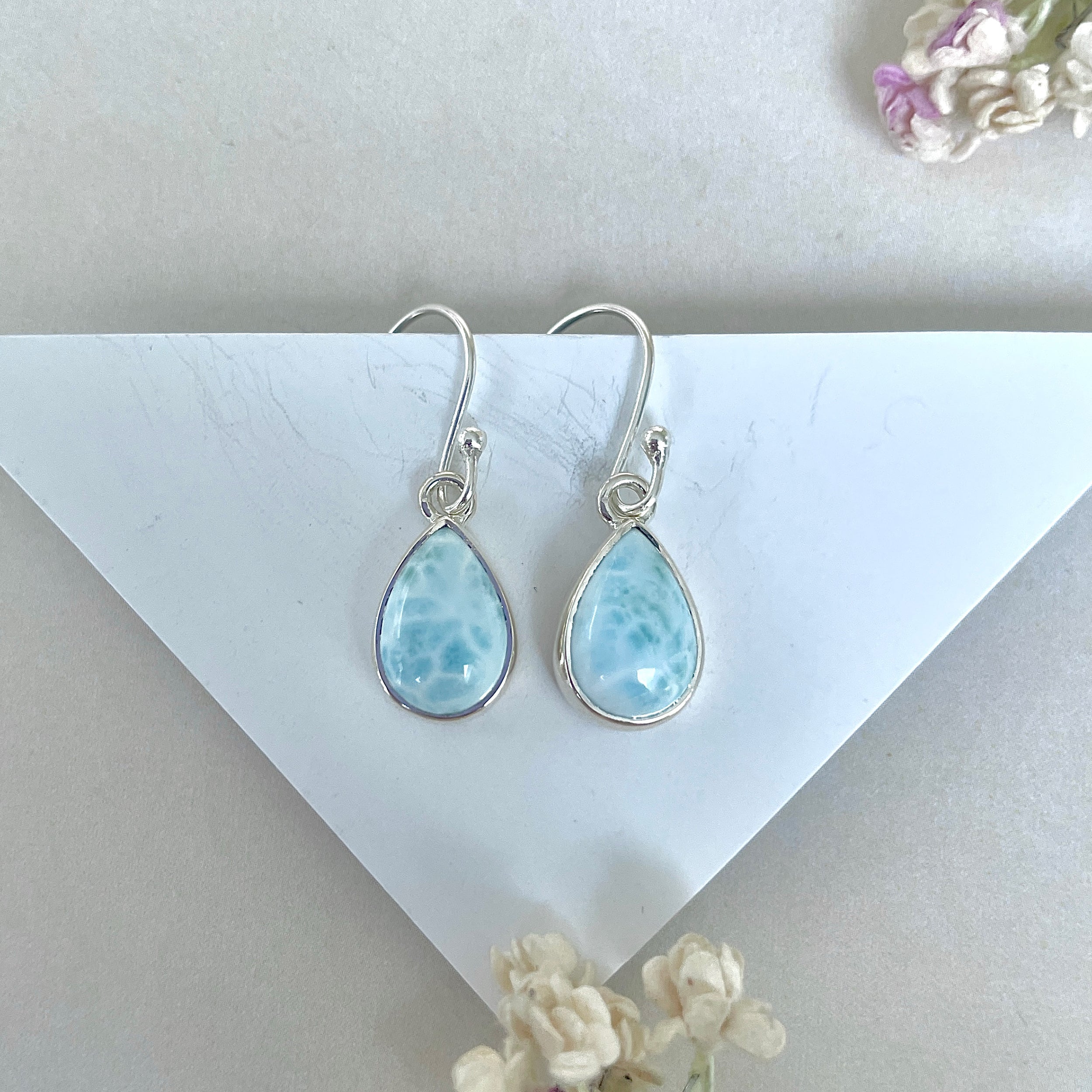 Larimar Earring-(LAR-E-3666.)
