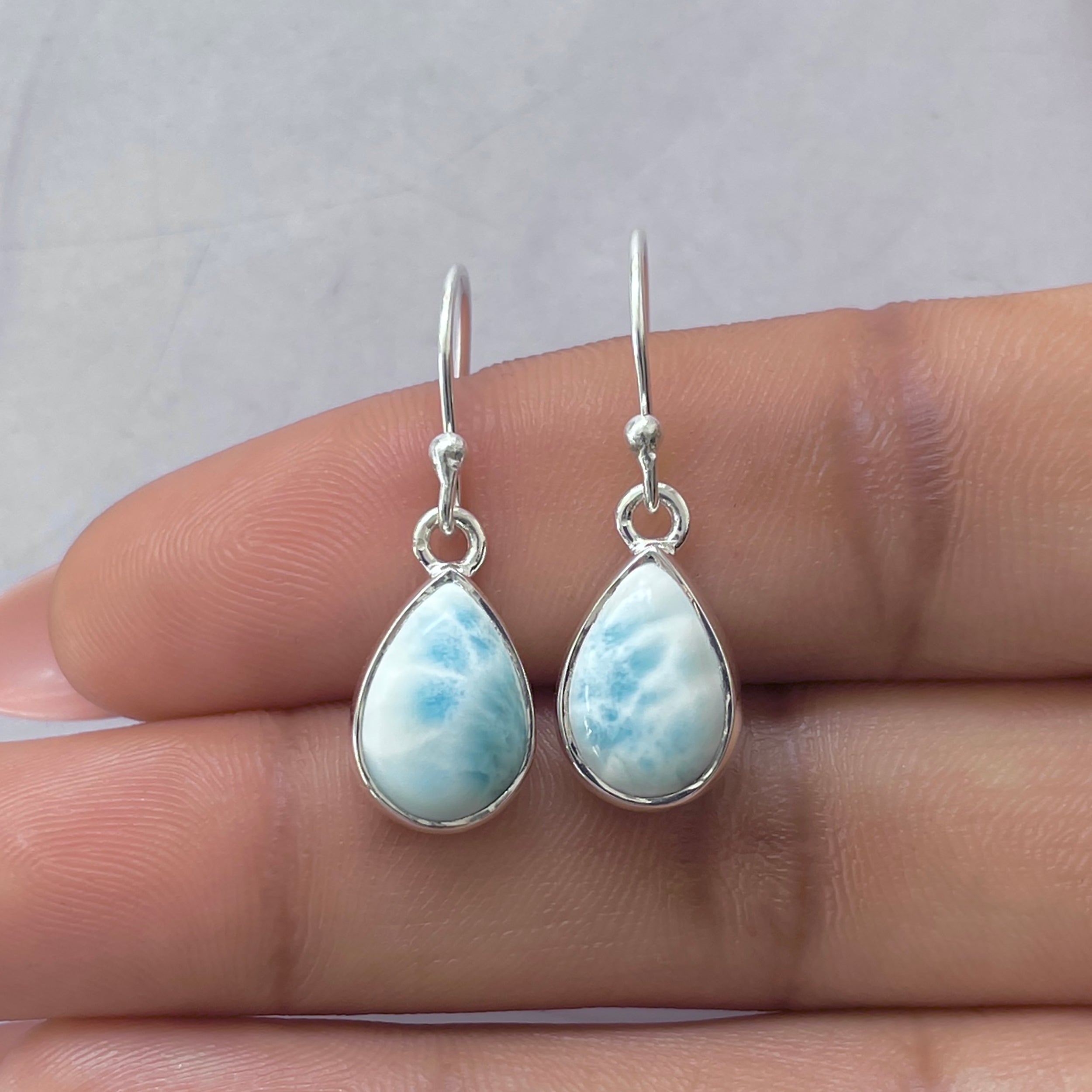 Larimar Earring-(LAR-E-3667.)