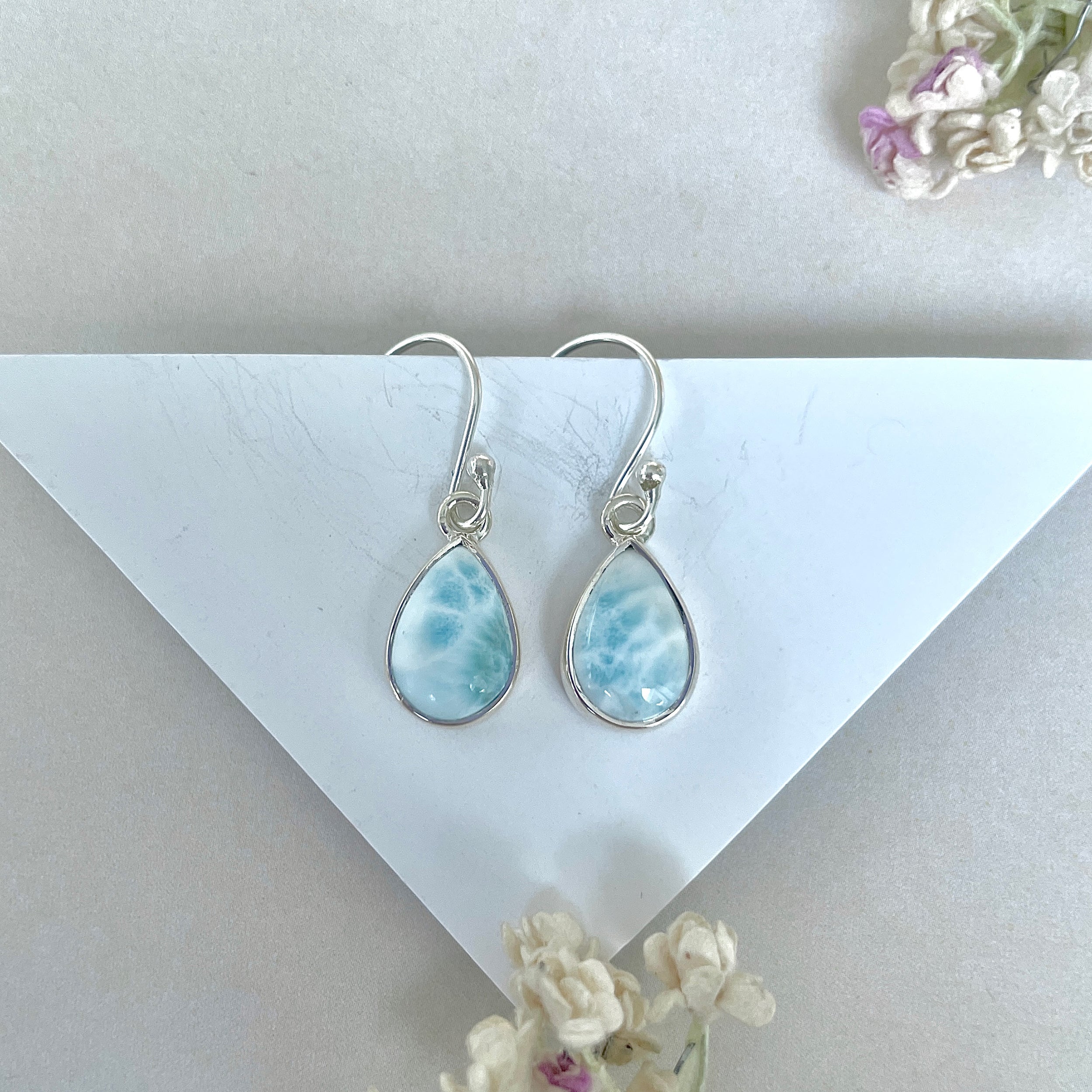 Larimar Earring-(LAR-E-3667.)