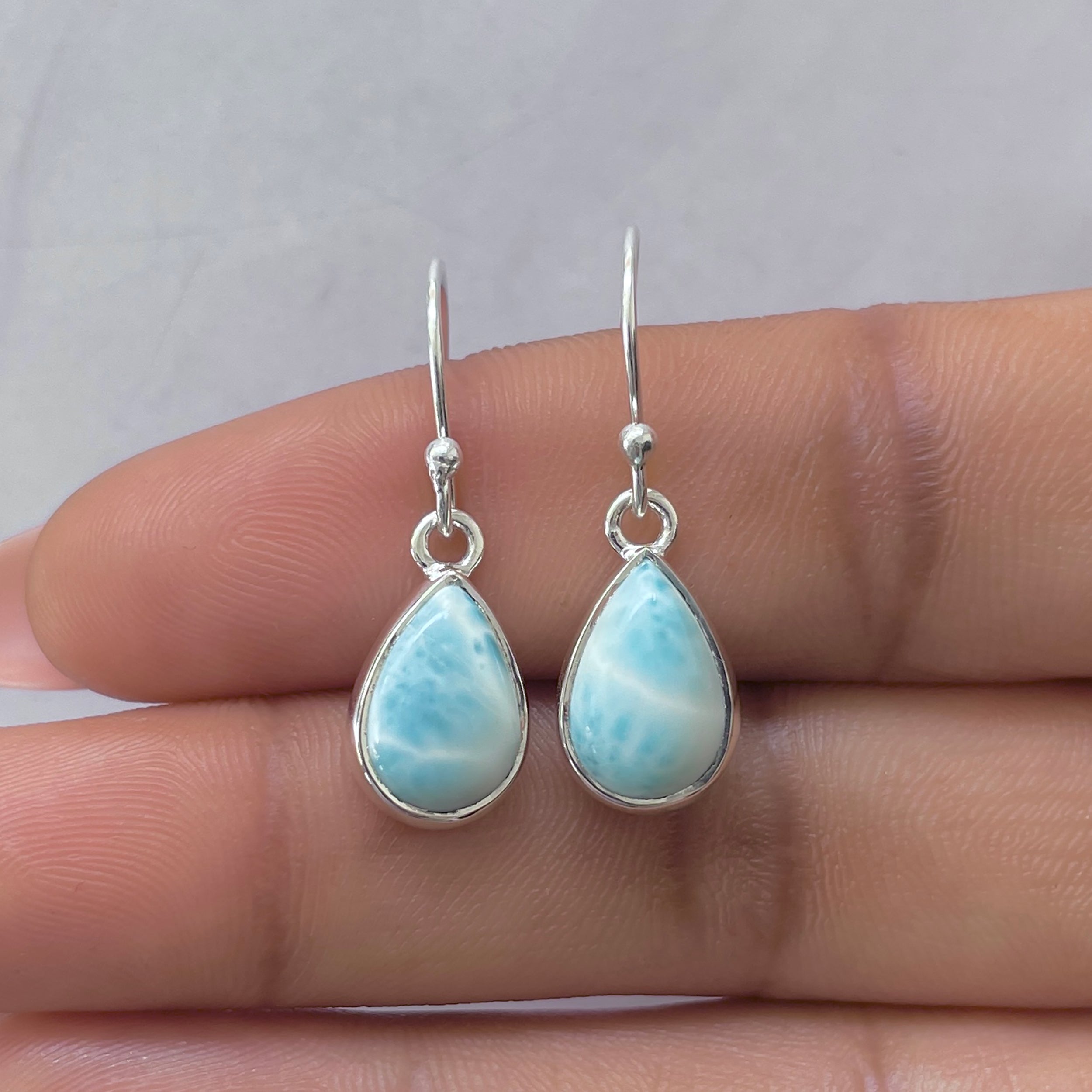 Larimar Earring-(LAR-E-3668.)
