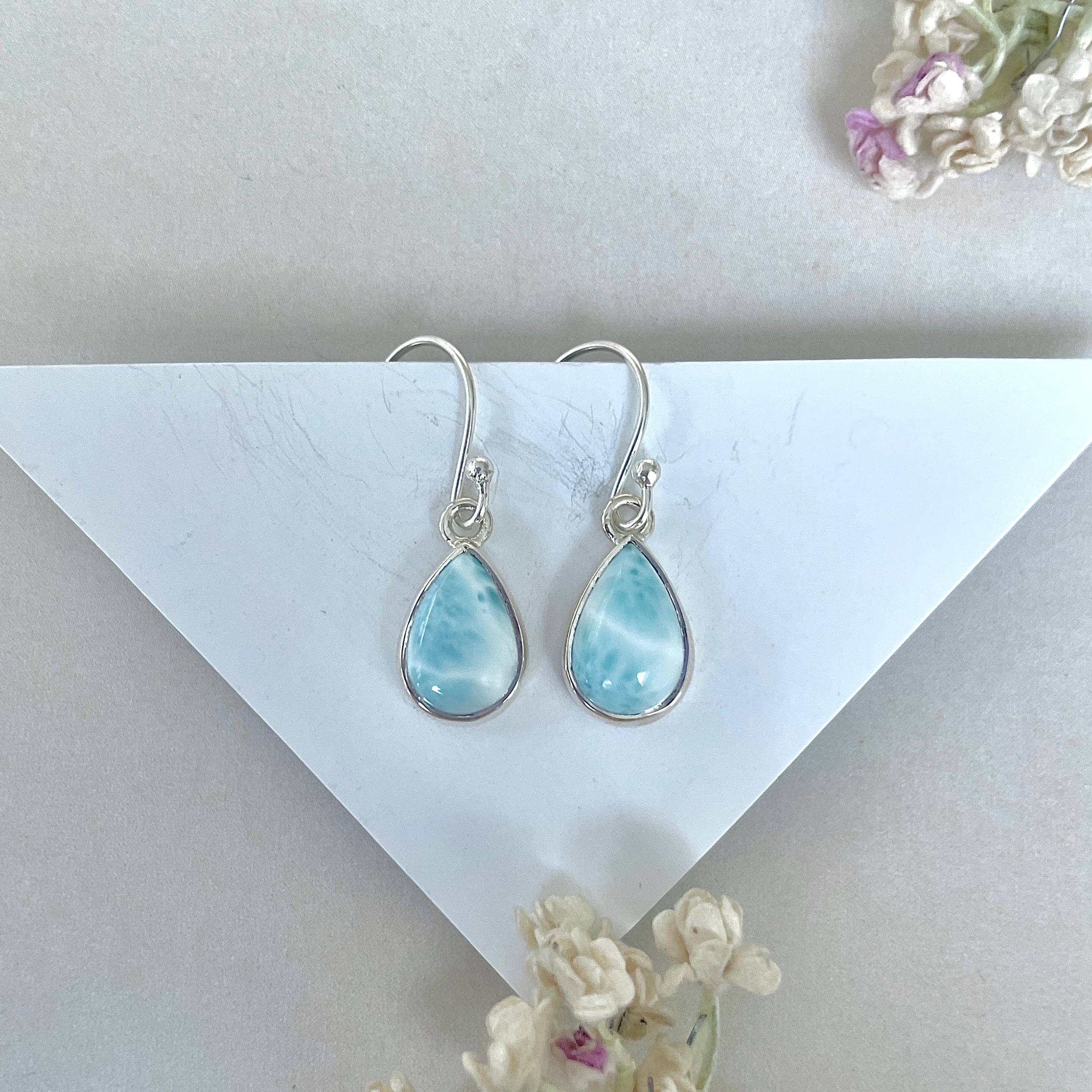 Larimar Earring-(LAR-E-3668.)