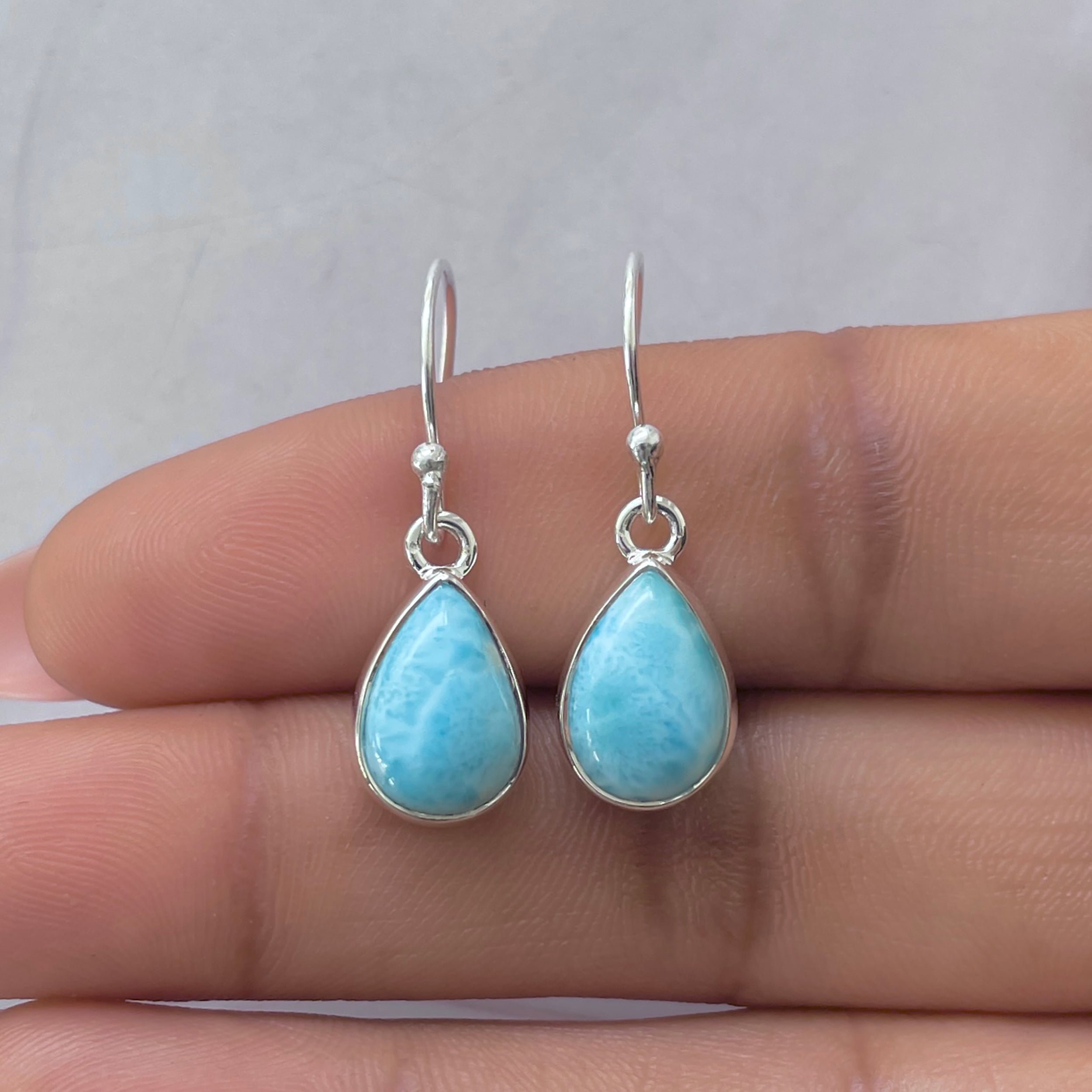 Larimar Earring-(LAR-E-3669.)