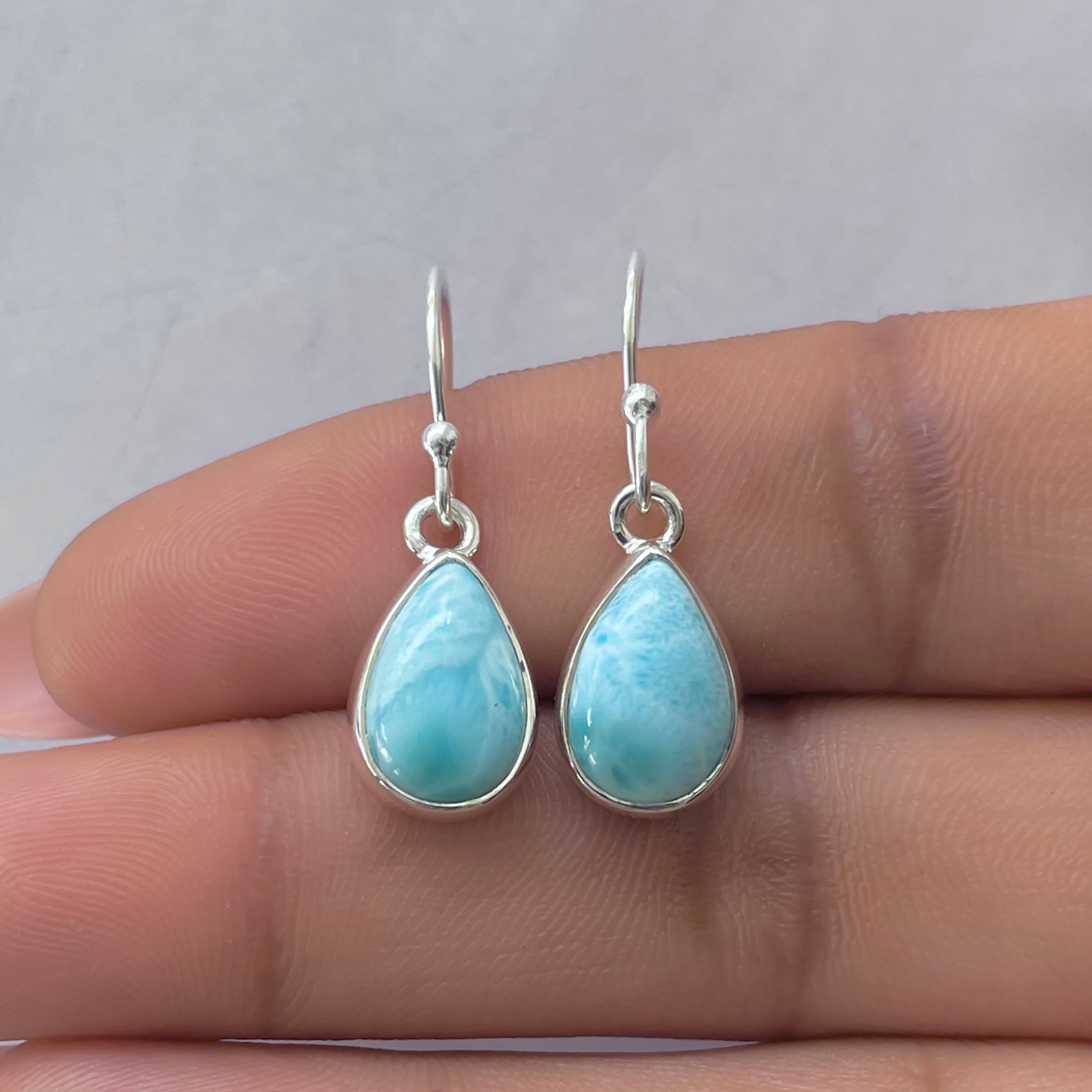 Larimar Earring-(LAR-E-3670.)