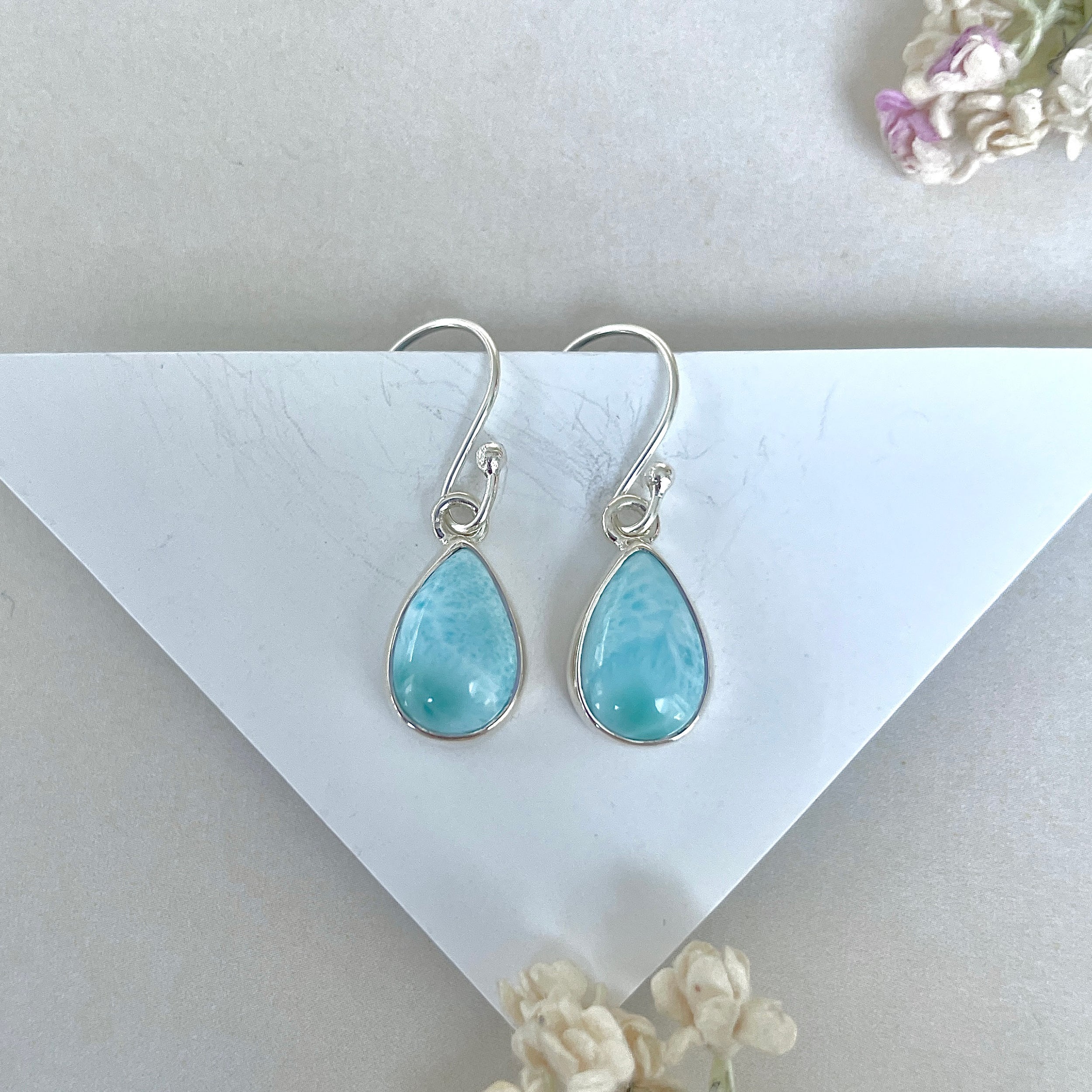 Larimar Earring-(LAR-E-3670.)