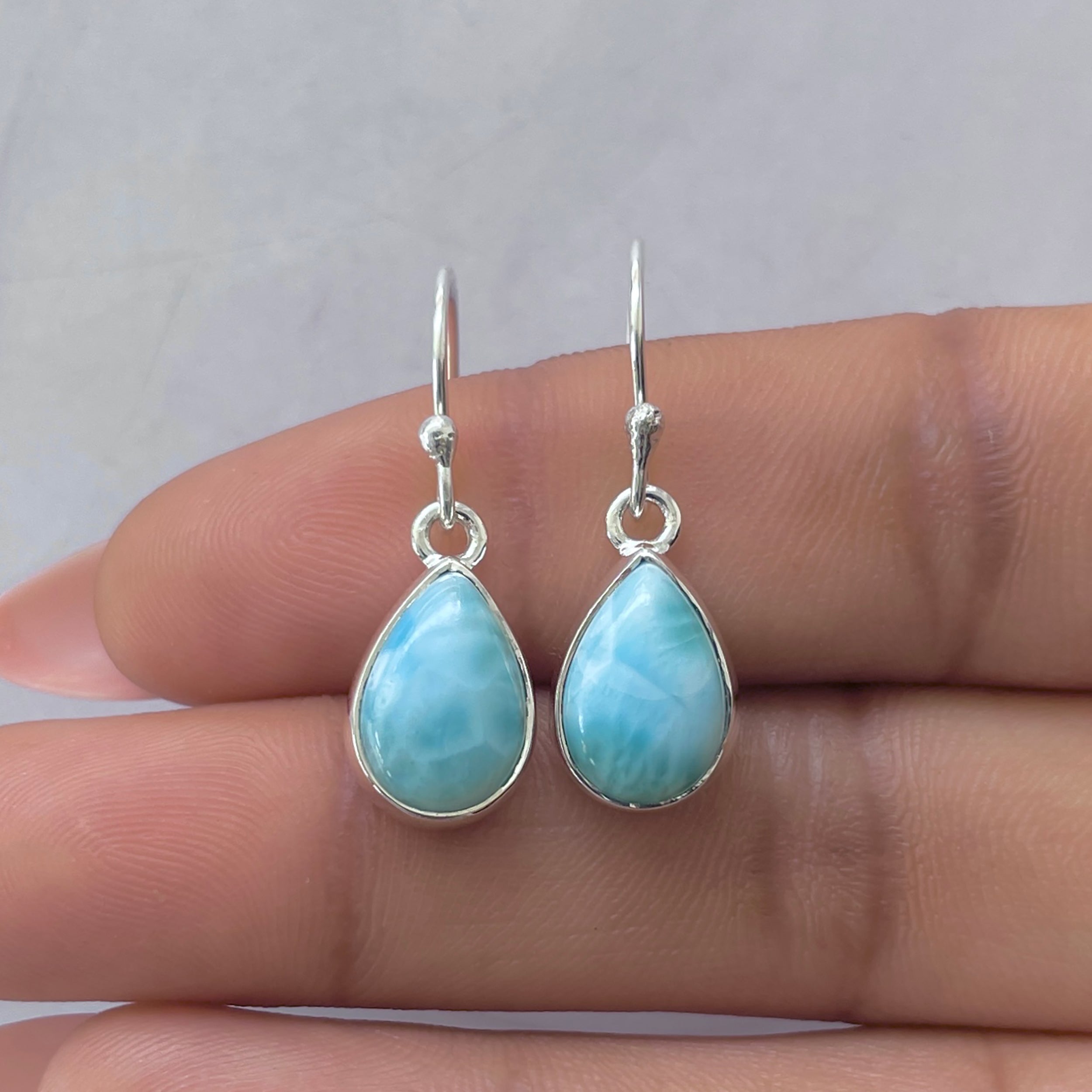 Larimar Earring-(LAR-E-3671.)
