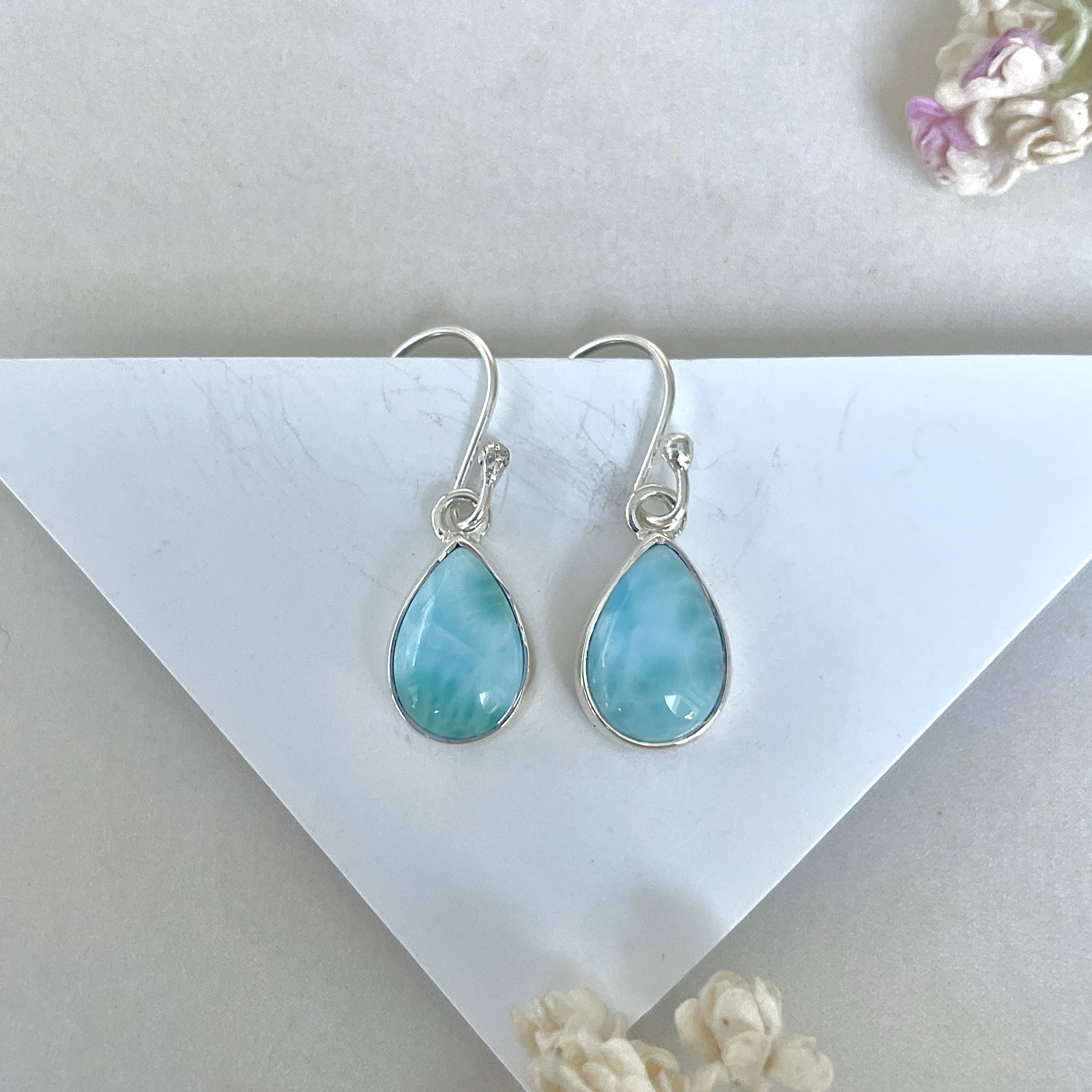 Larimar Earring-(LAR-E-3671.)