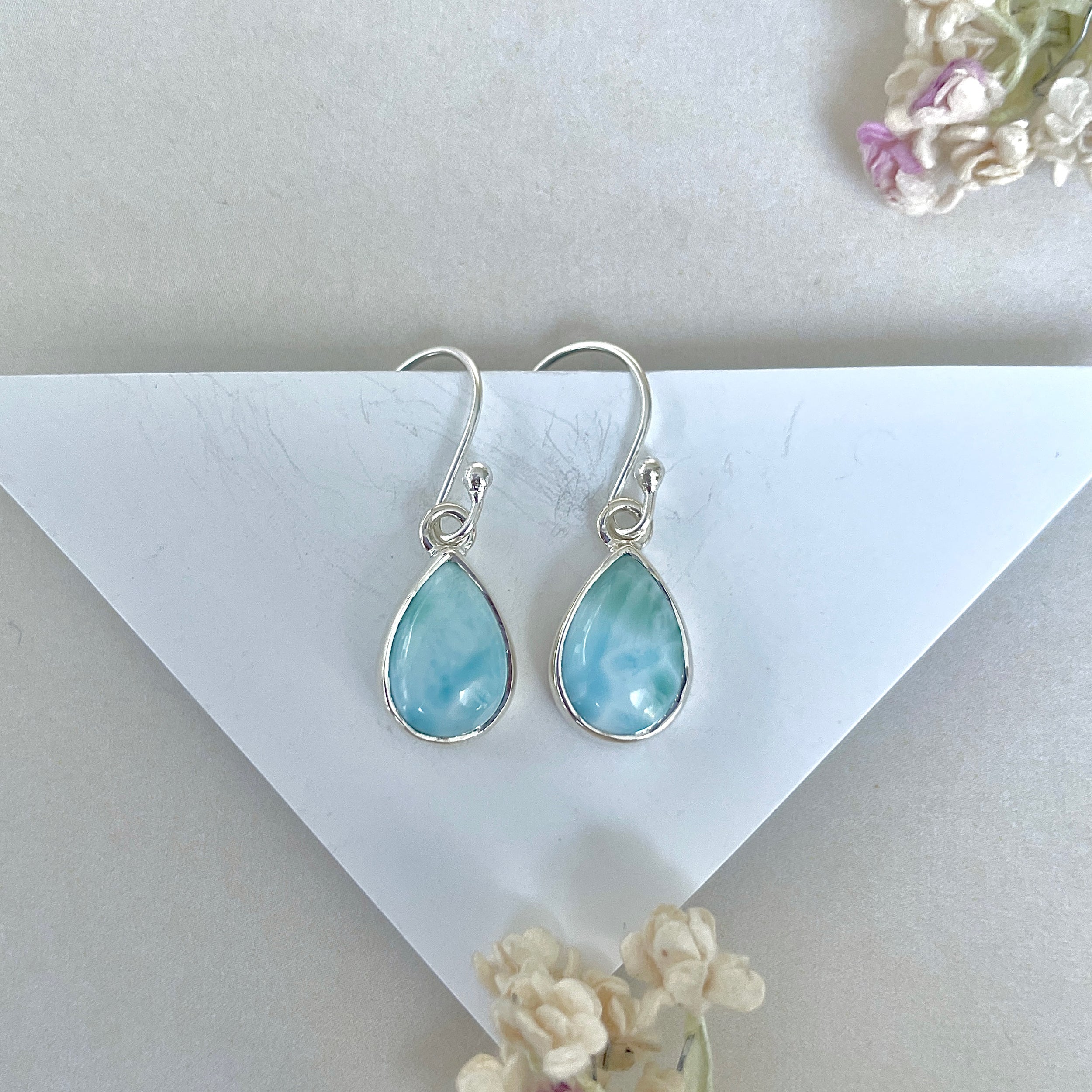 Larimar Earring-(LAR-E-3672.)
