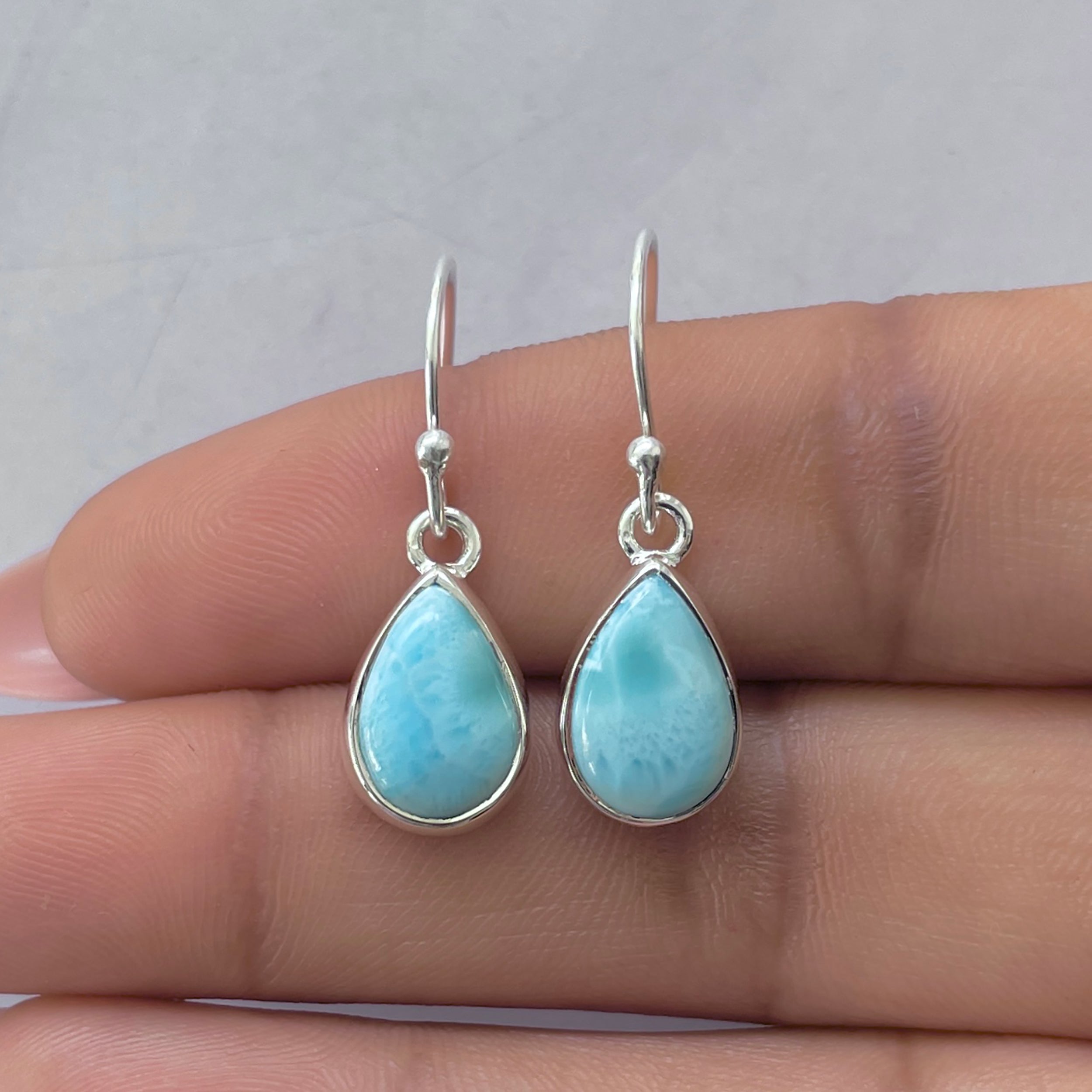 Larimar Earring-(LAR-E-3673.)