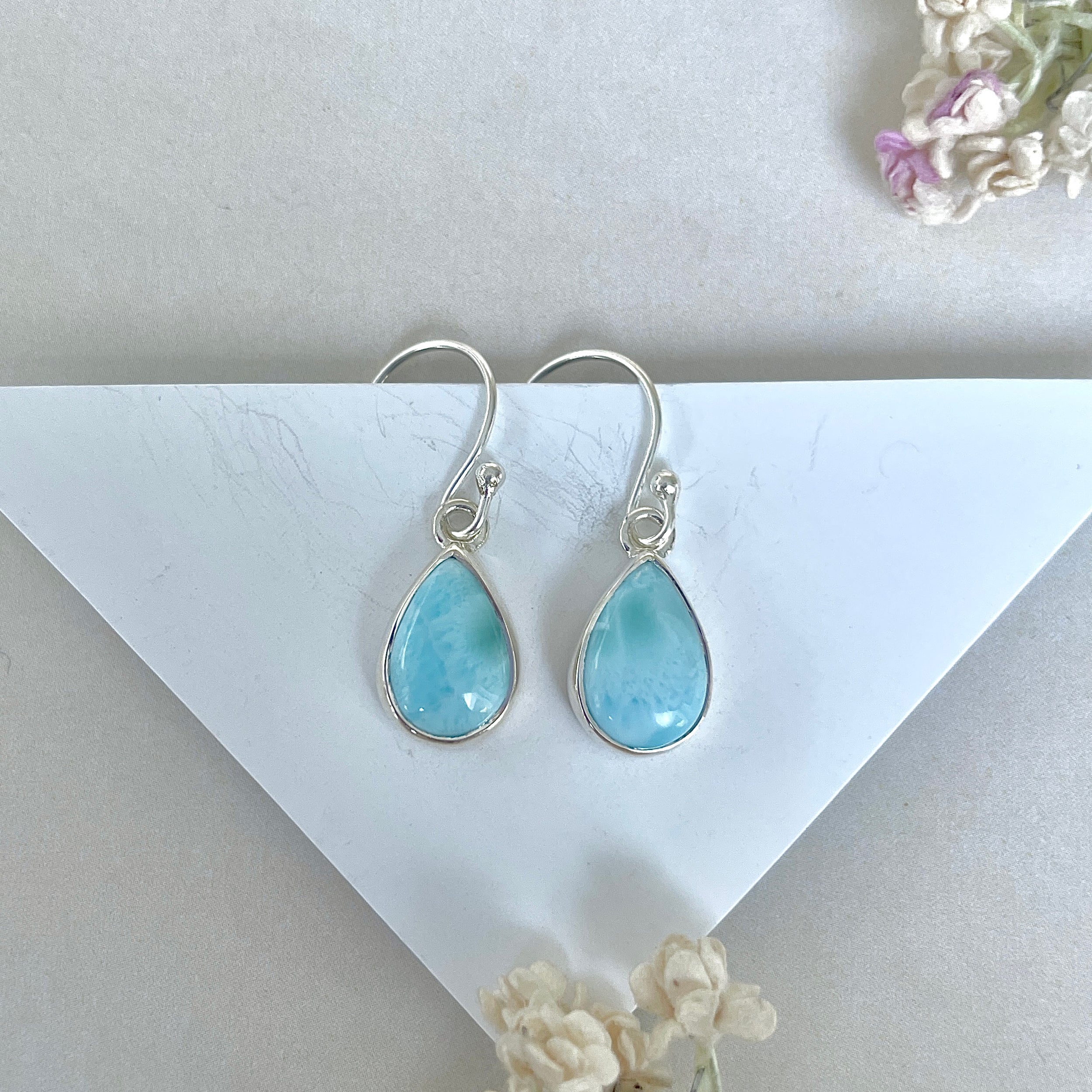 Larimar Earring-(LAR-E-3673.)