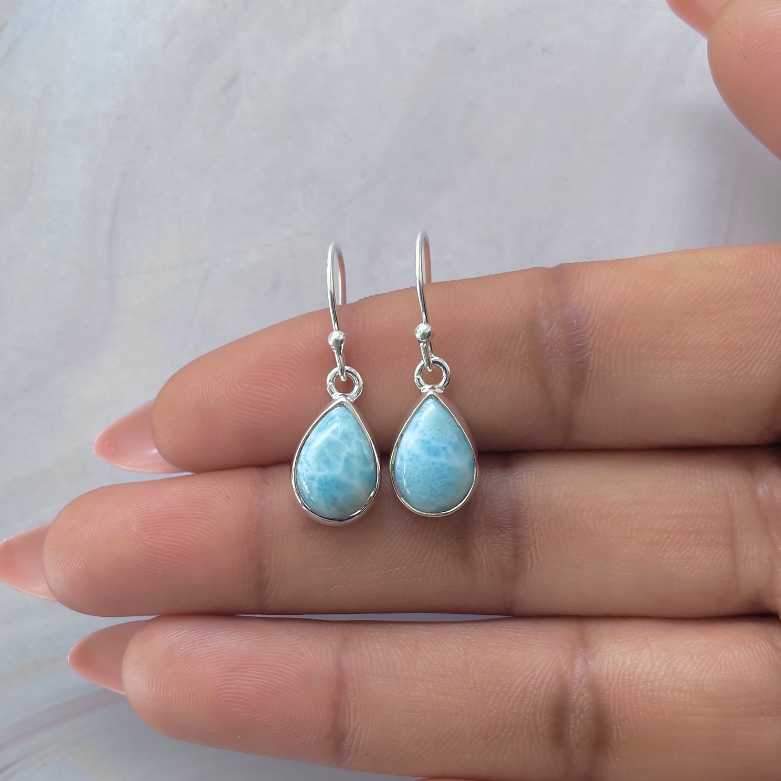 Larimar Earring-(LAR-E-3674.)