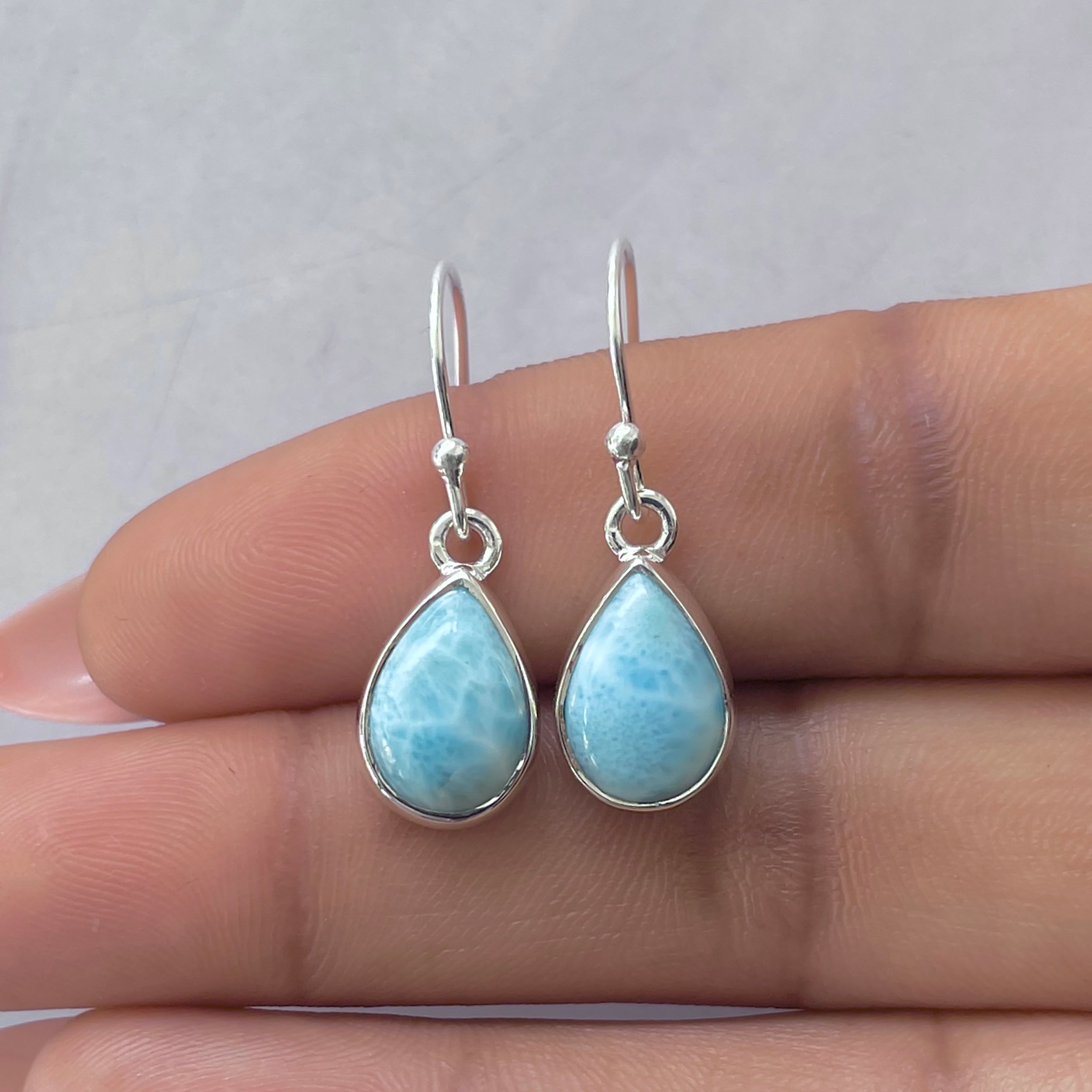 Larimar Earring-(LAR-E-3674.)