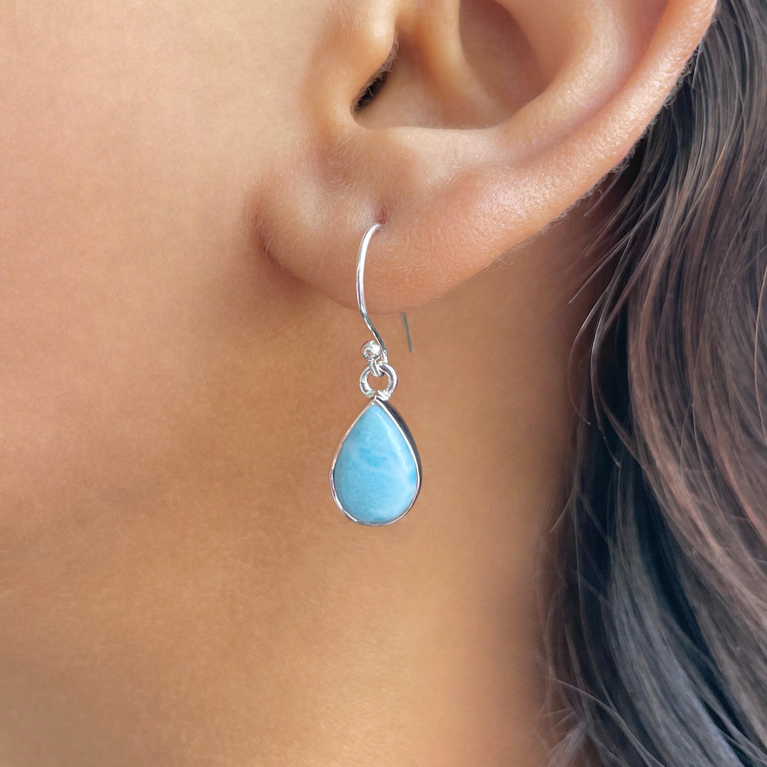 Larimar Earring-(LAR-E-3674.)