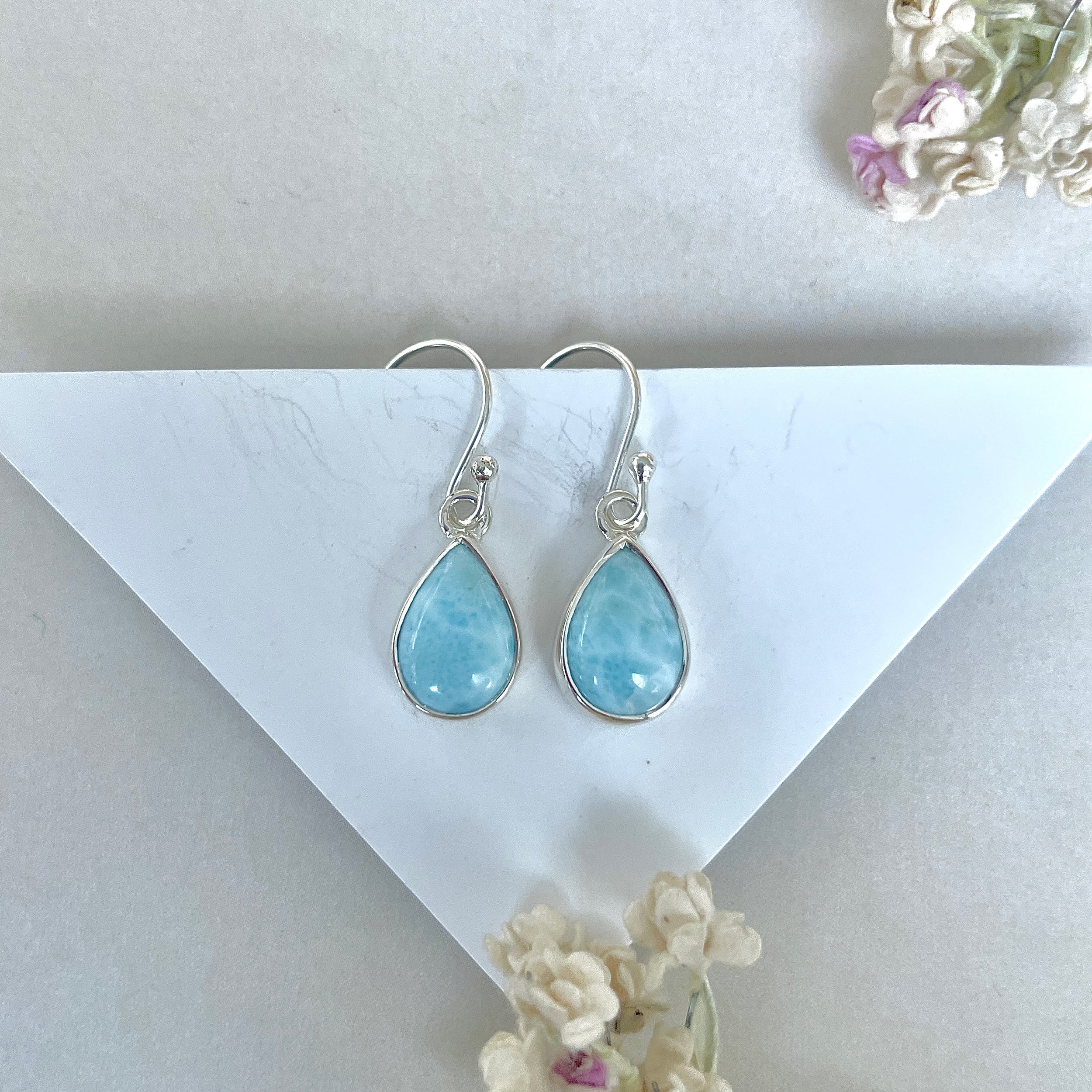 Larimar Earring-(LAR-E-3674.)