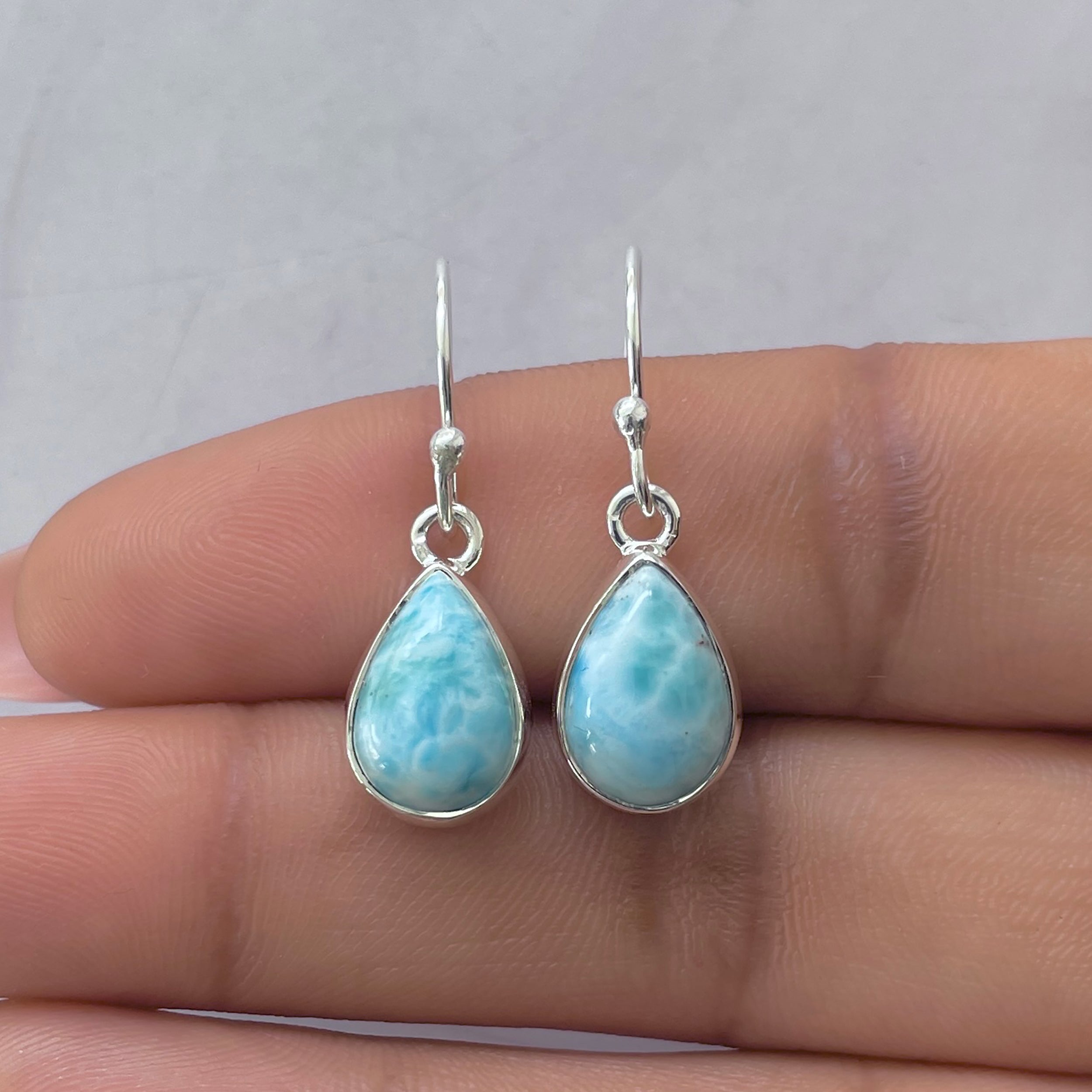 Larimar Earring-(LAR-E-3675.)