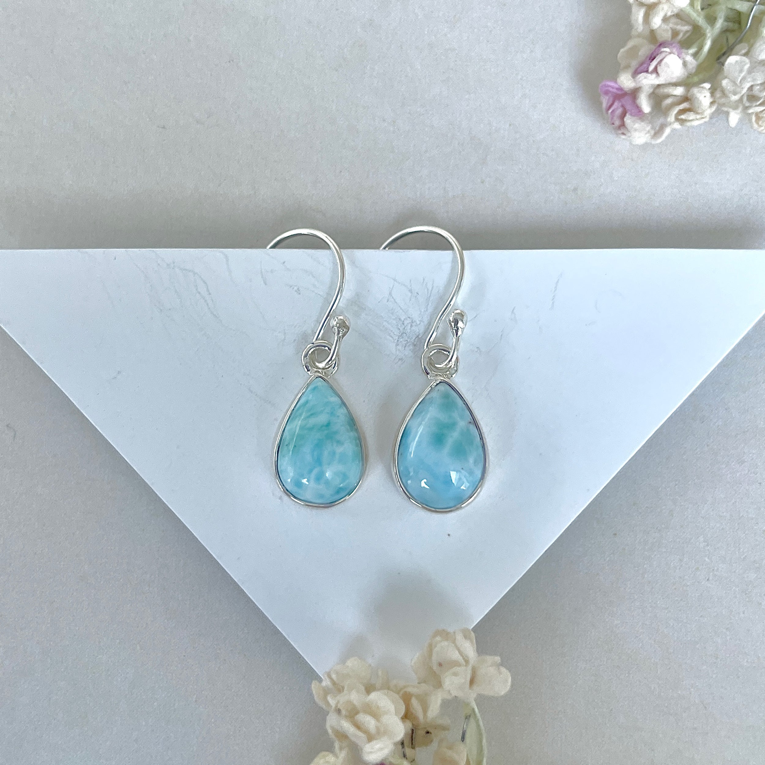 Larimar Earring-(LAR-E-3675.)