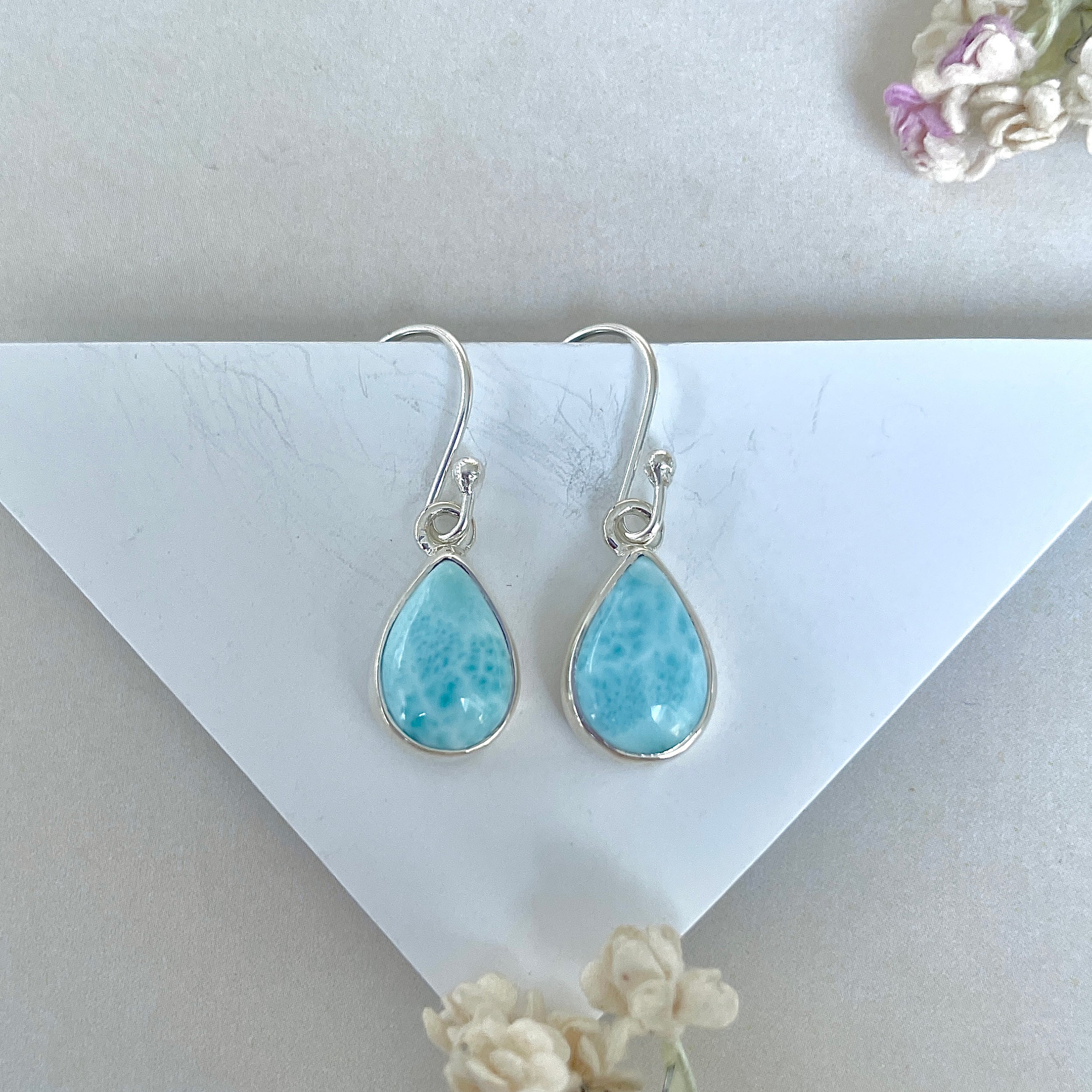 Larimar Earring-(LAR-E-3676.)