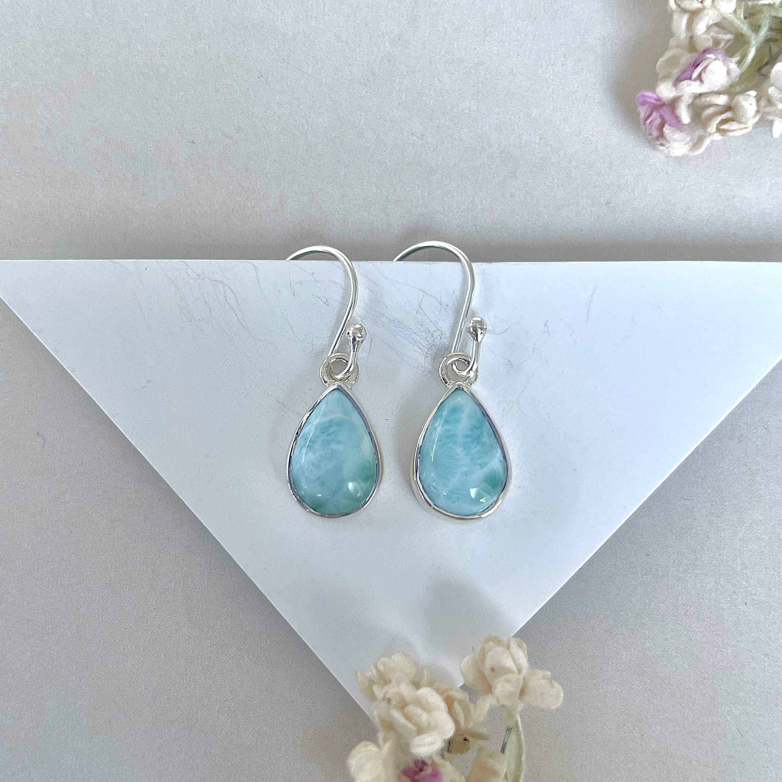 Larimar Earring-(LAR-E-3677.)
