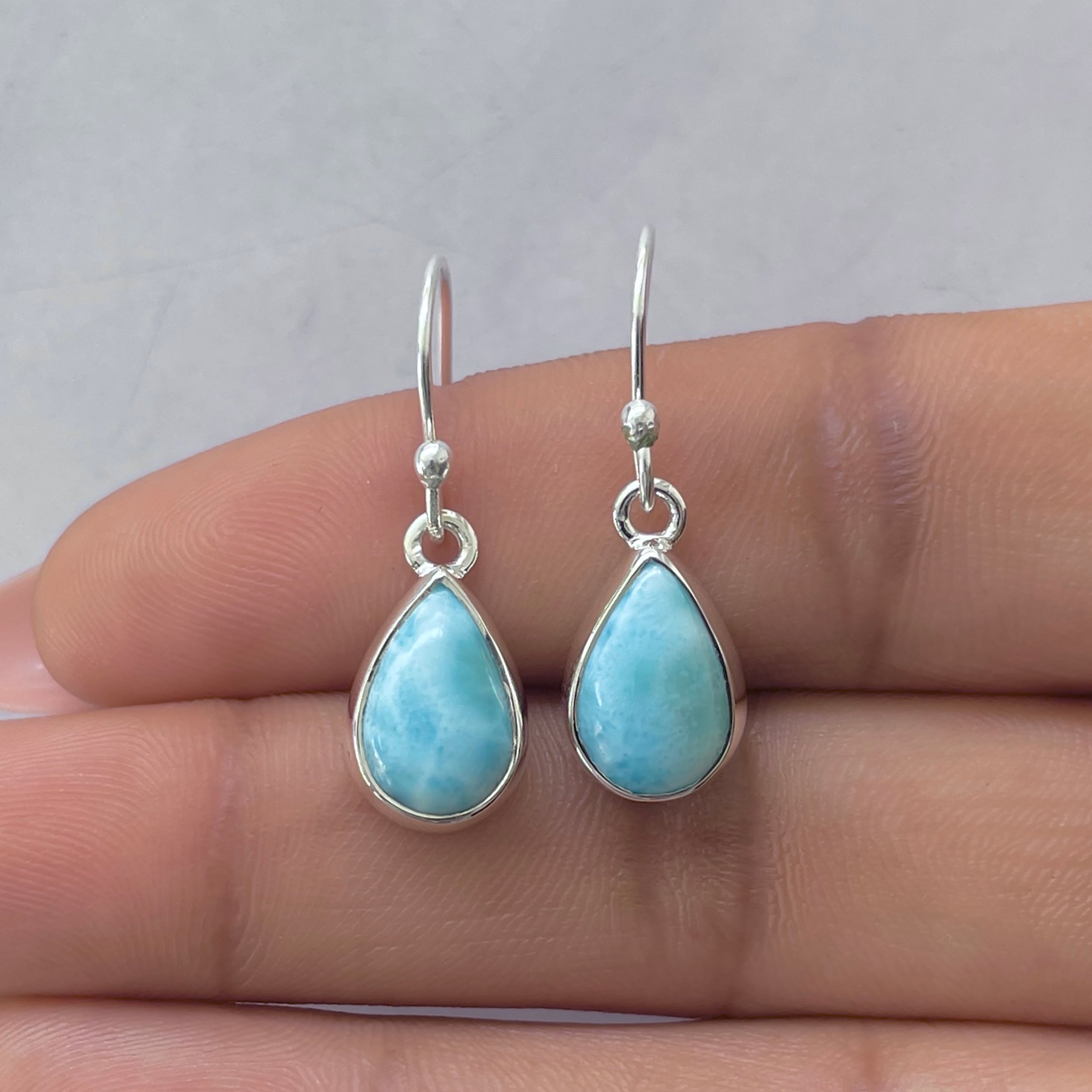 Larimar Earring-(LAR-E-3678.)