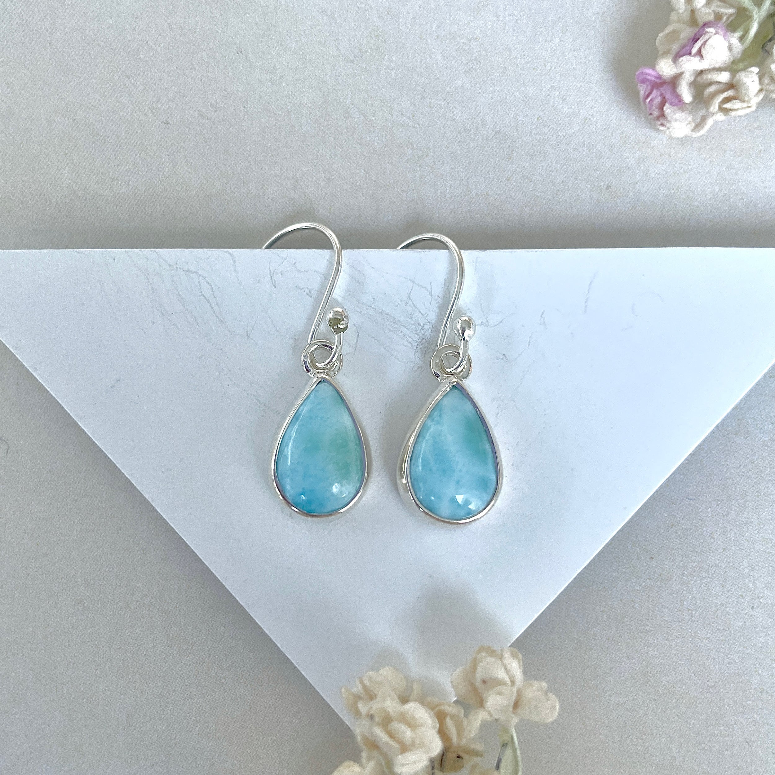 Larimar Earring-(LAR-E-3678.)