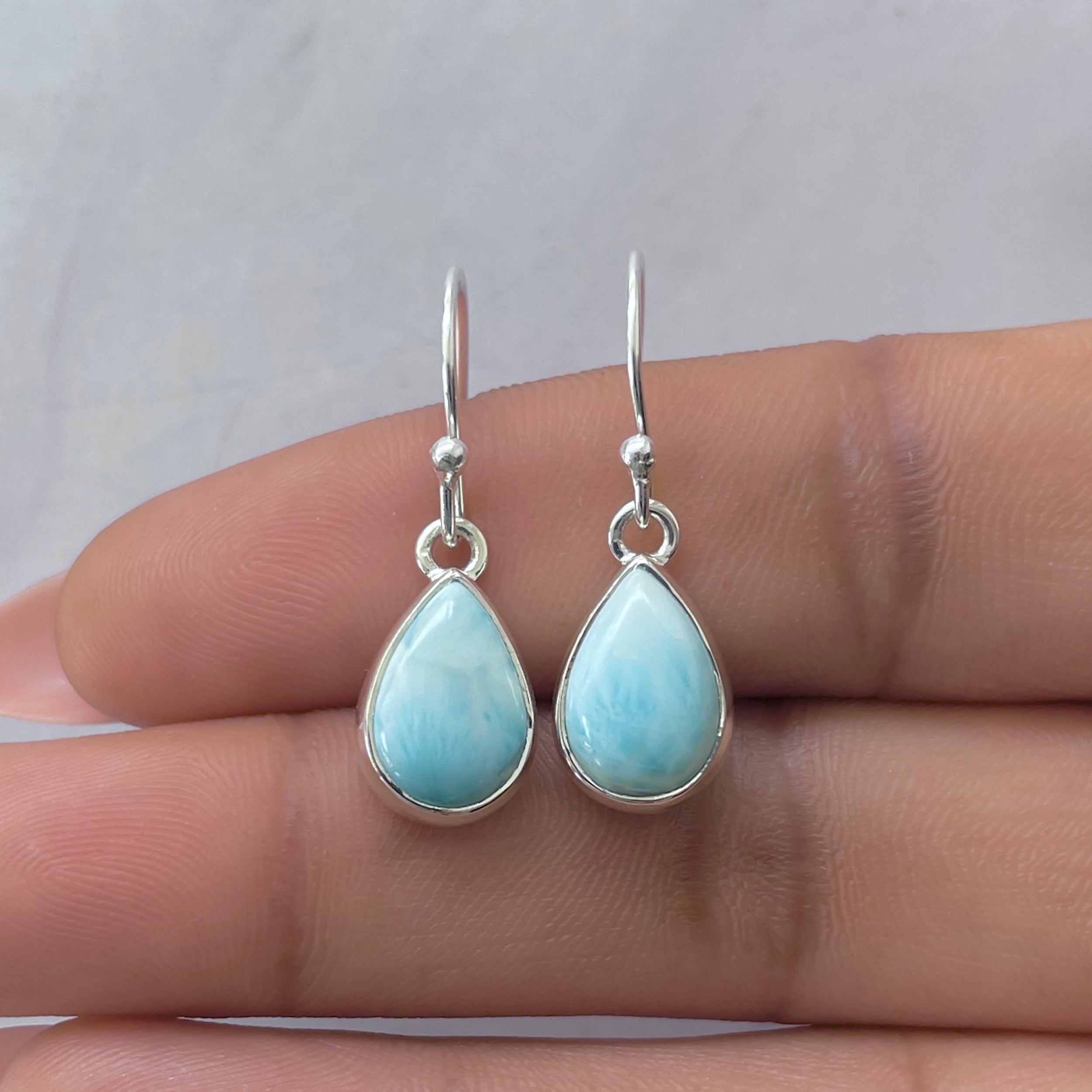 Larimar Earring-(LAR-E-3679.)