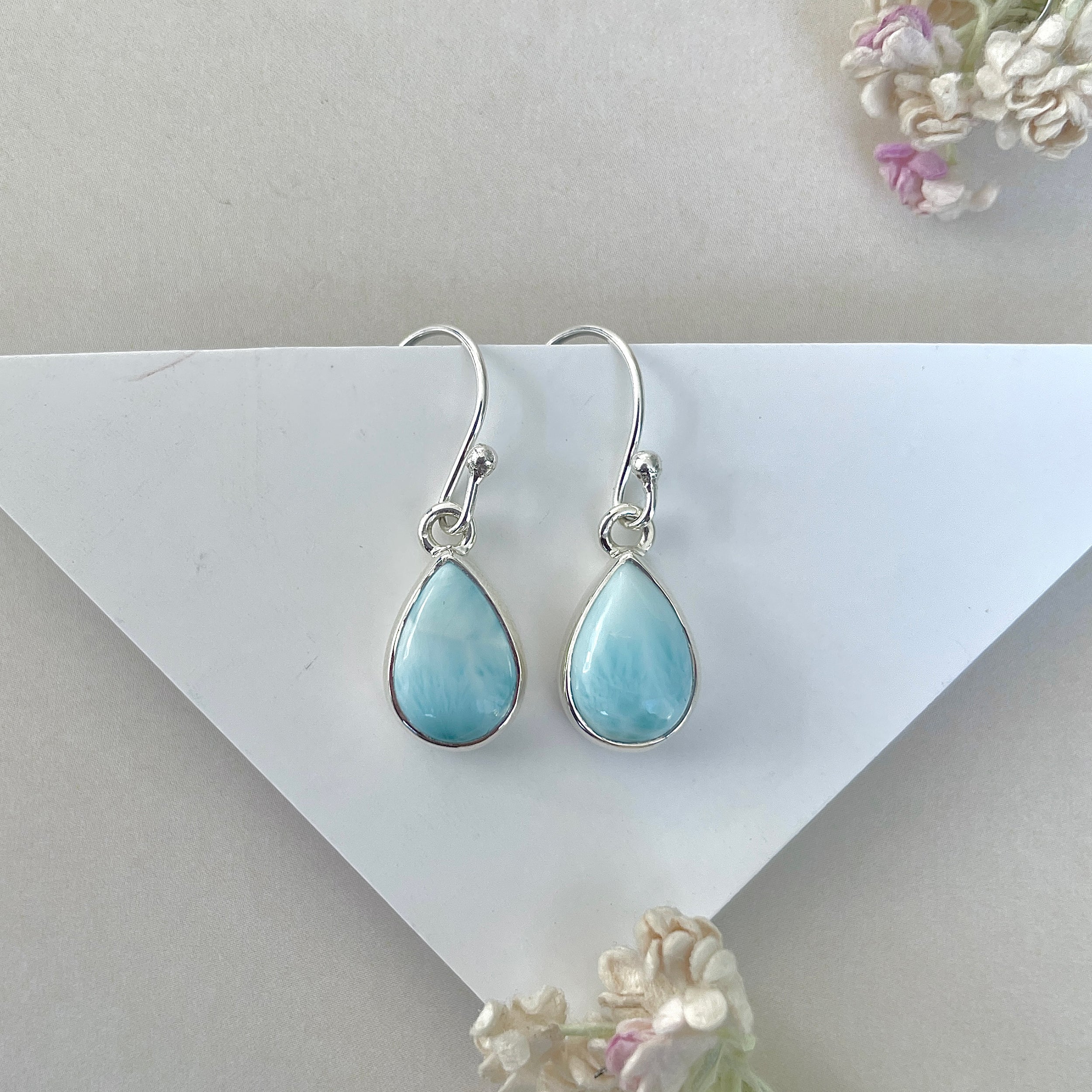 Larimar Earring-(LAR-E-3679.)