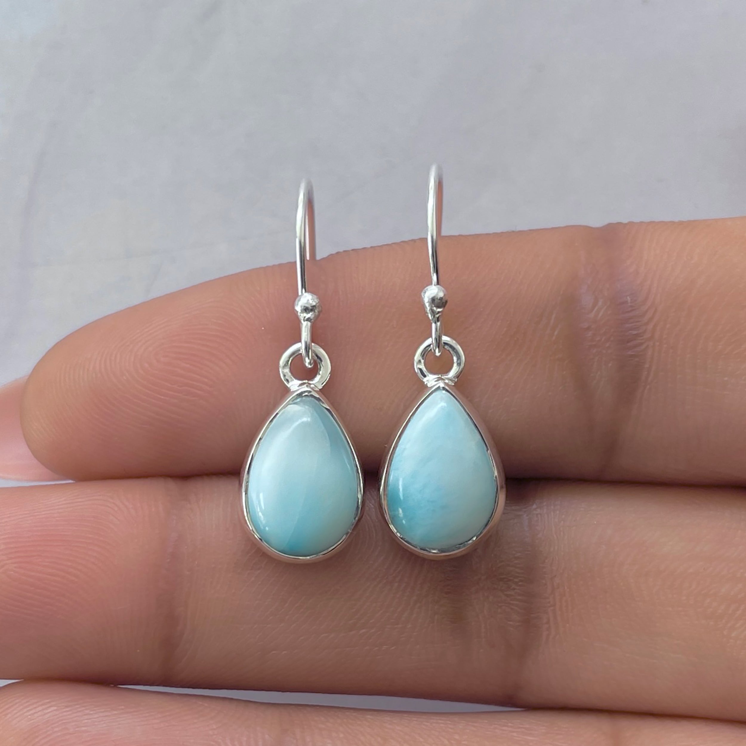 Larimar Earring-(LAR-E-3680.)