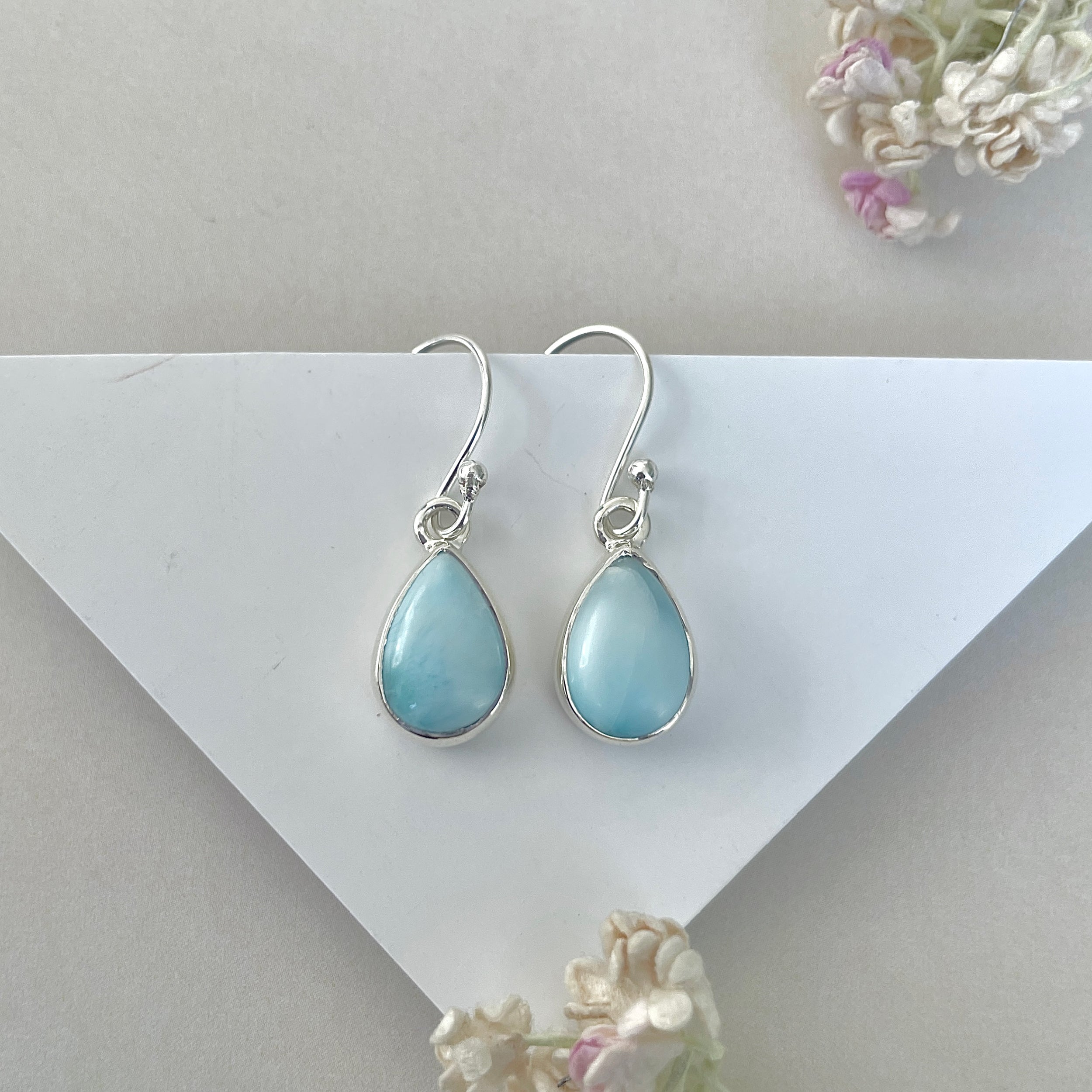 Larimar Earring-(LAR-E-3680.)
