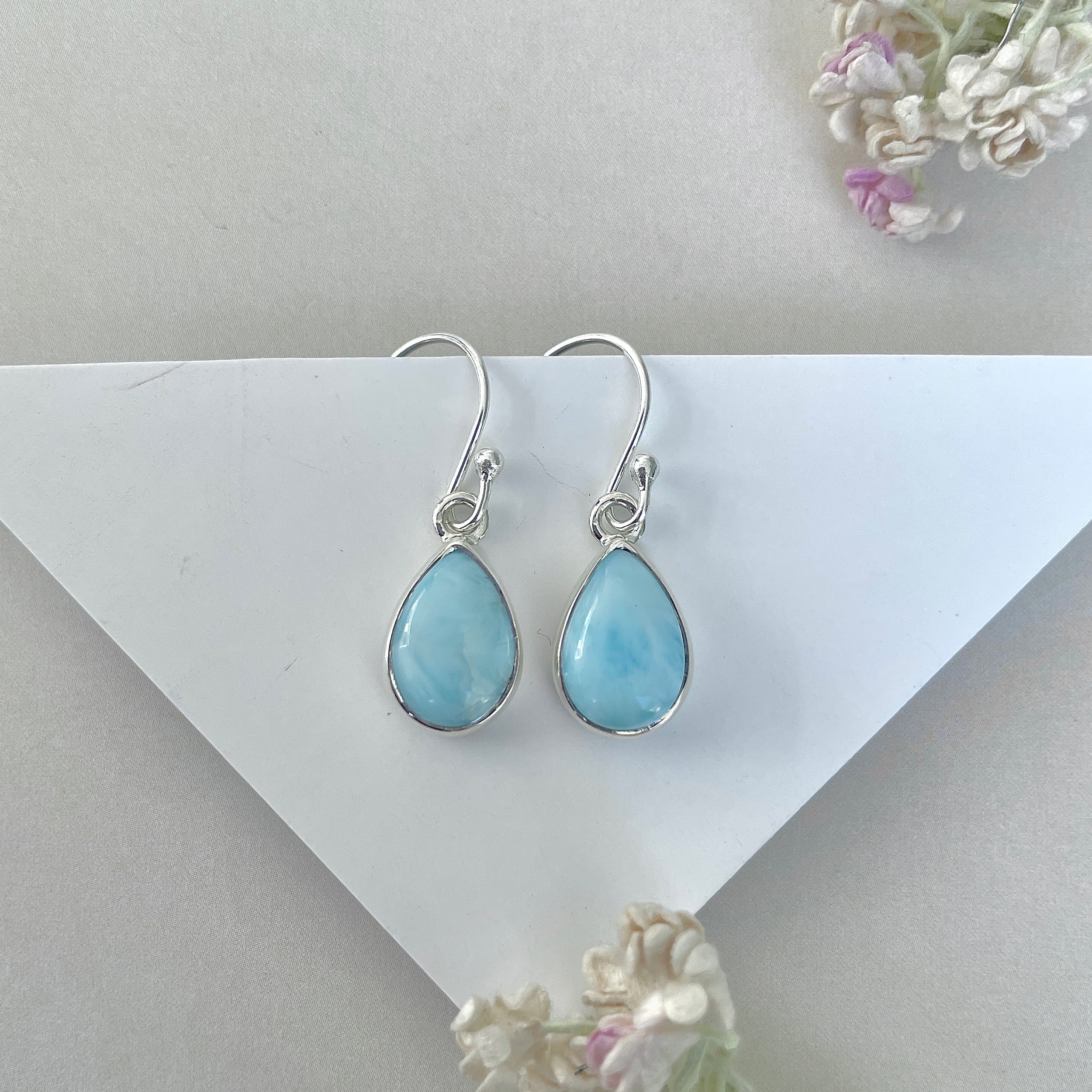 Larimar Earring-(LAR-E-3681.)