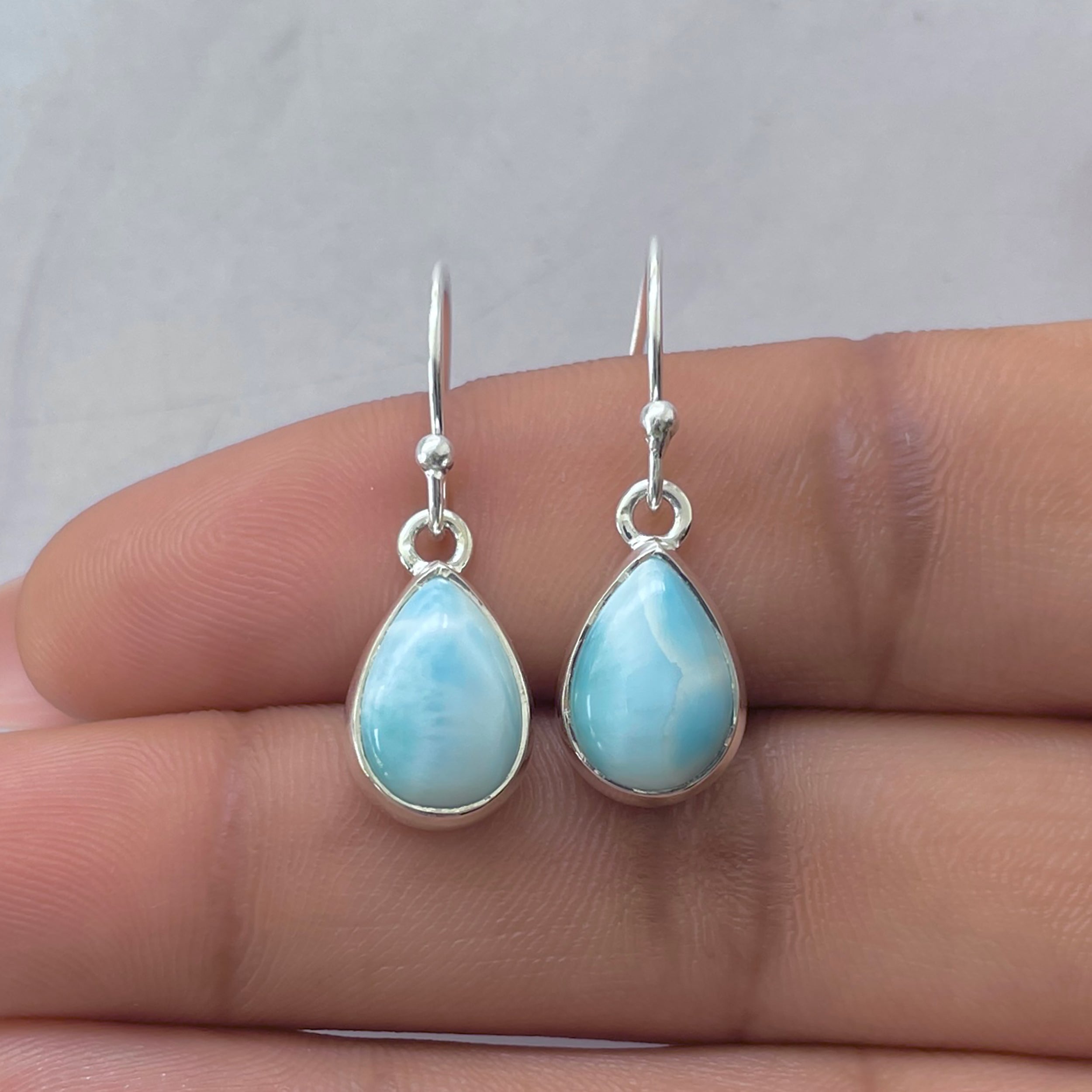Larimar Earring-(LAR-E-3682.)