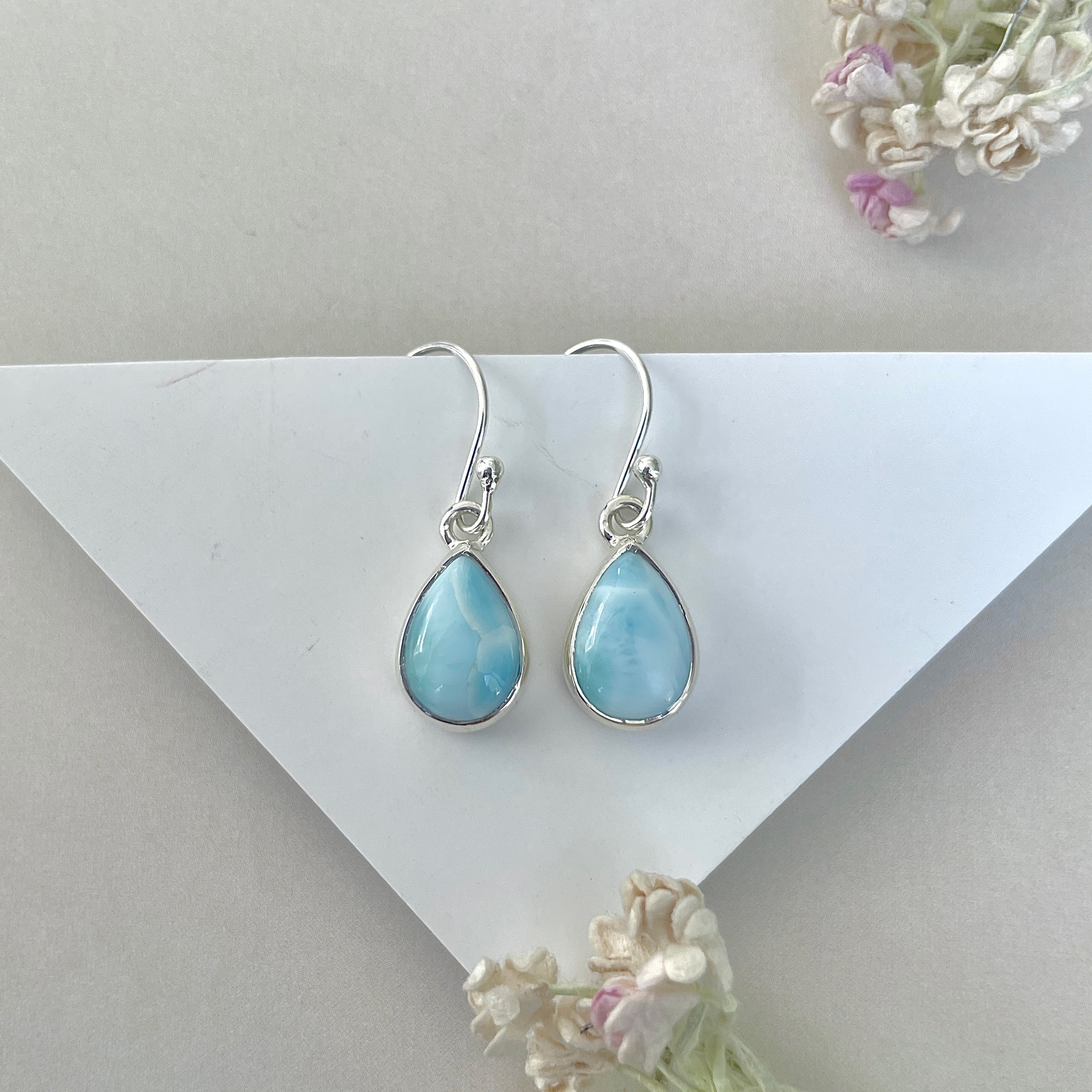 Larimar Earring-(LAR-E-3682.)
