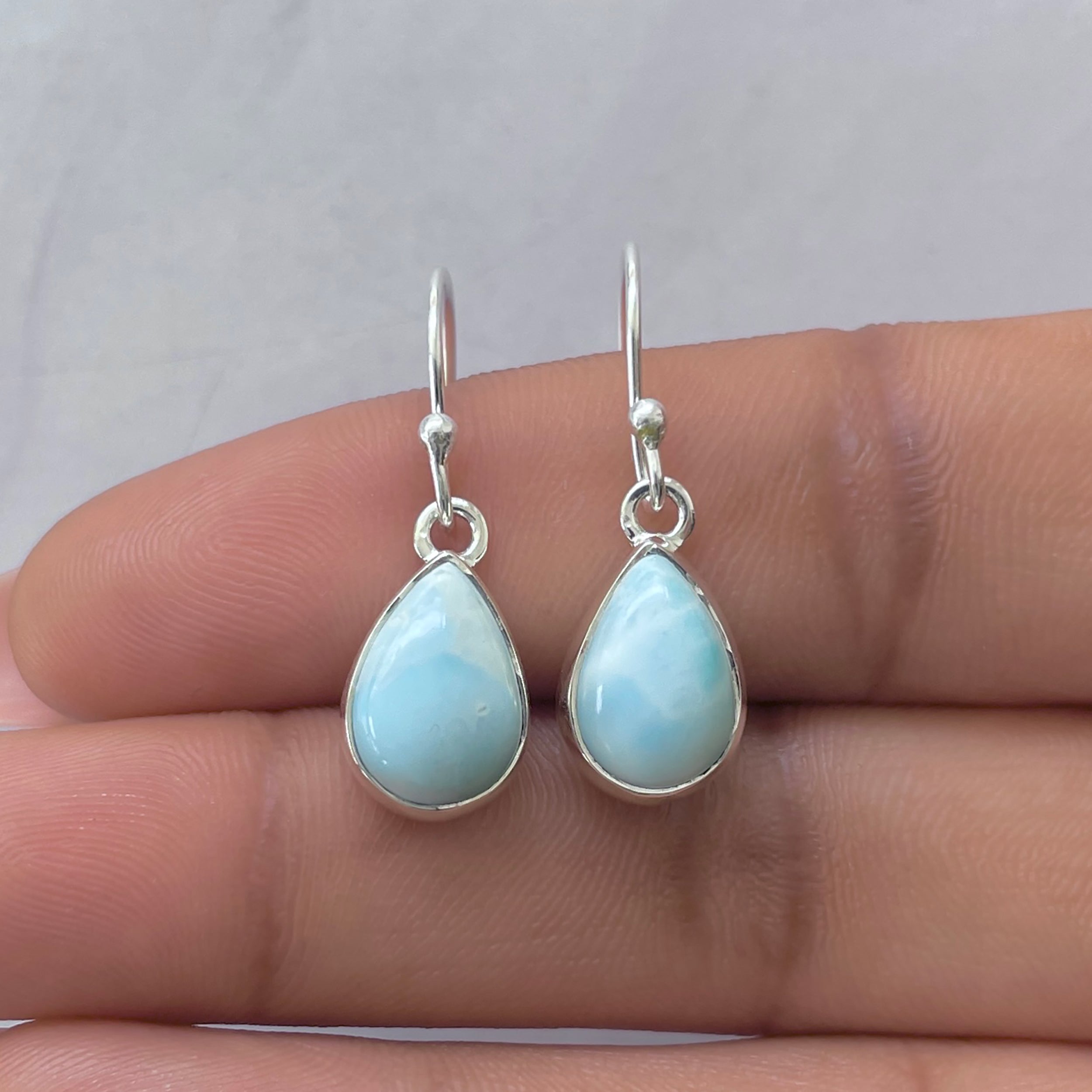 Larimar Earring-(LAR-E-3683.)