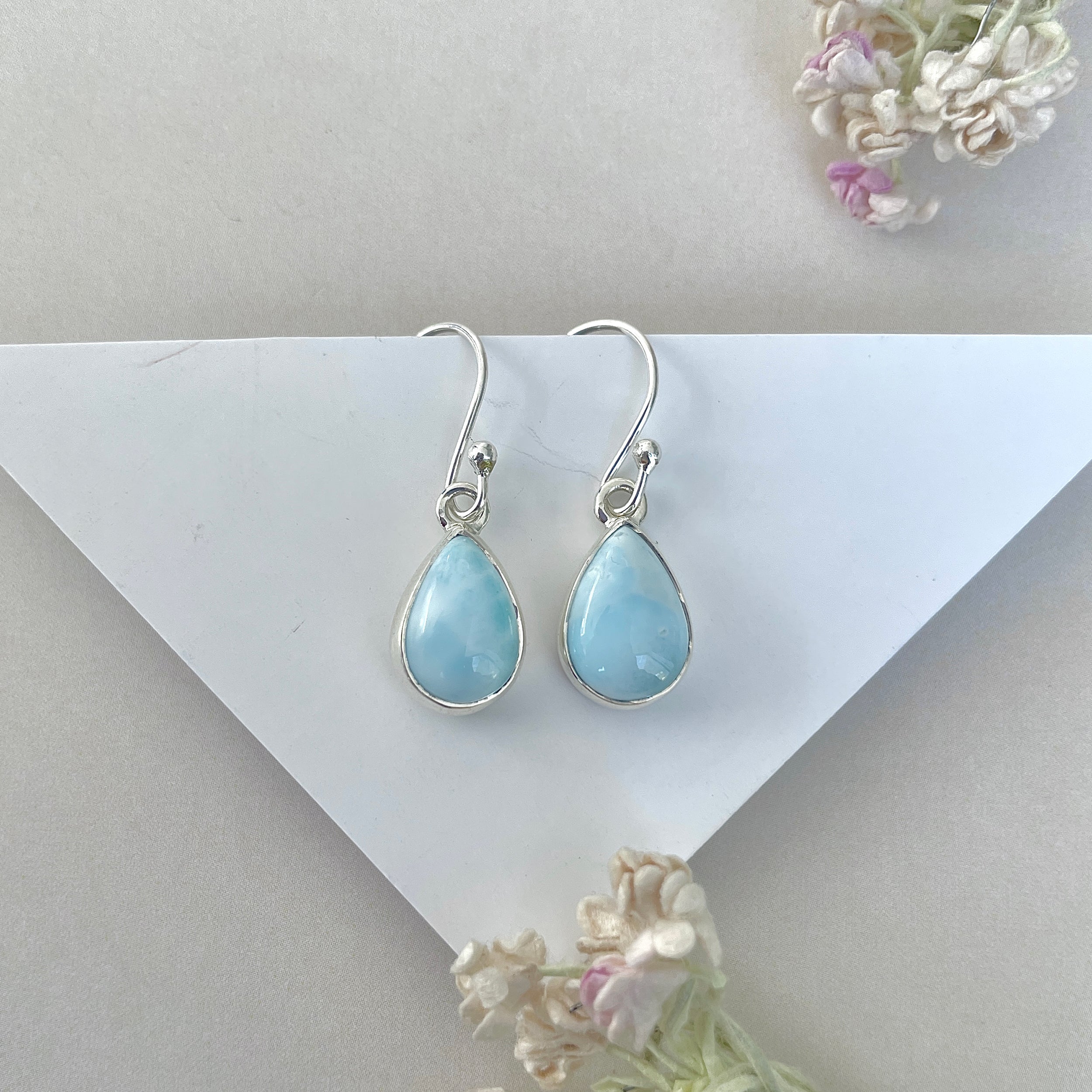 Larimar Earring-(LAR-E-3683.)