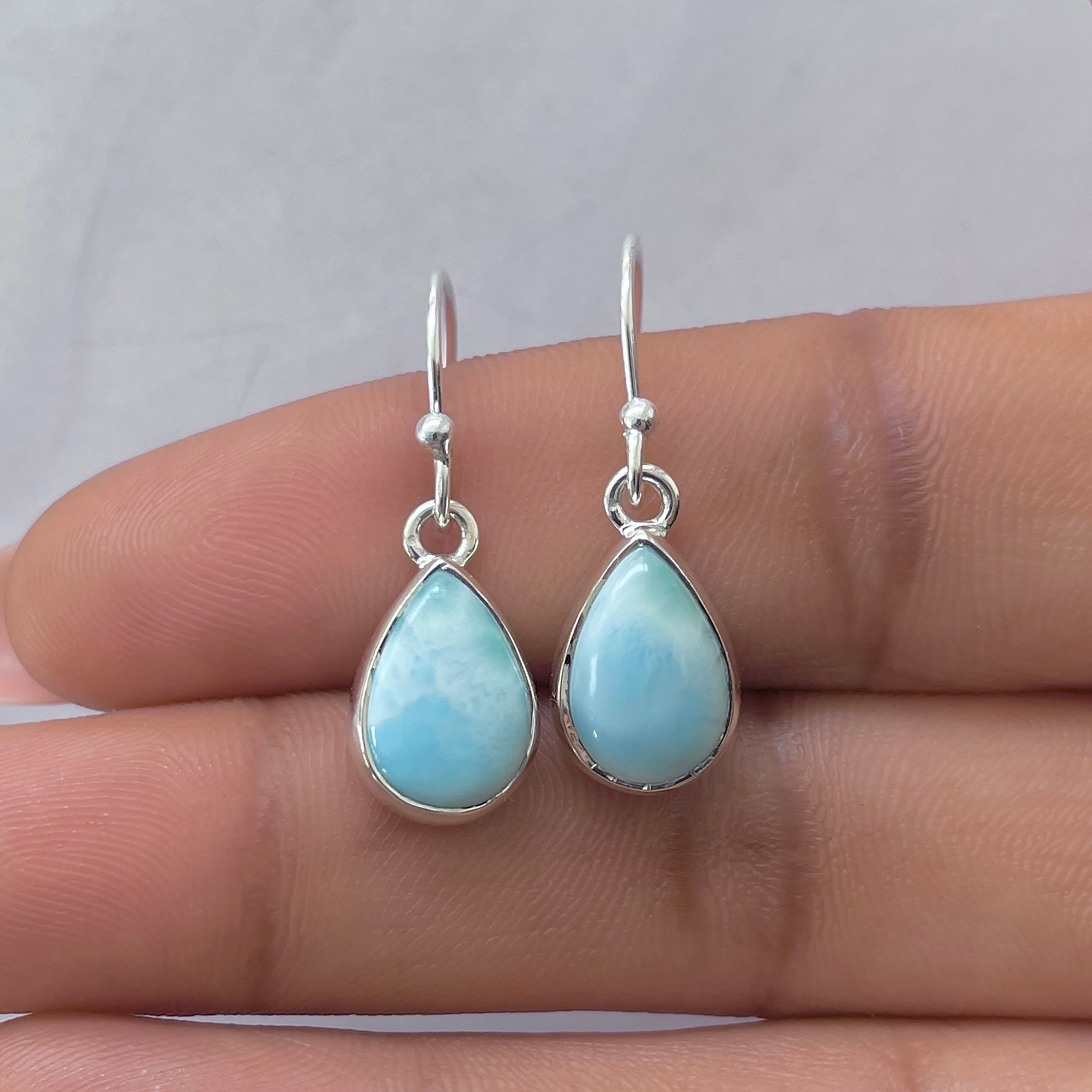 Larimar Earring-(LAR-E-3684.)