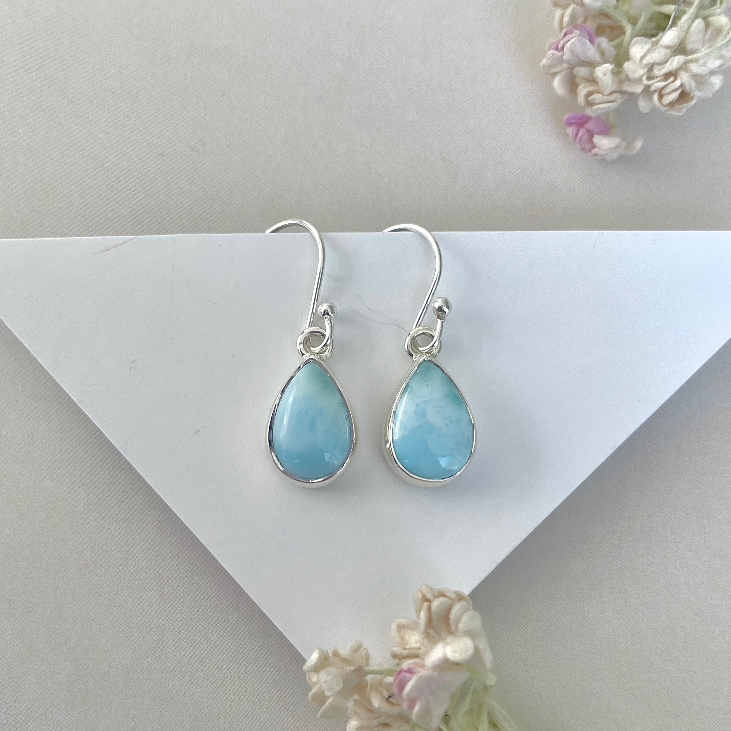 Larimar Earring-(LAR-E-3684.)