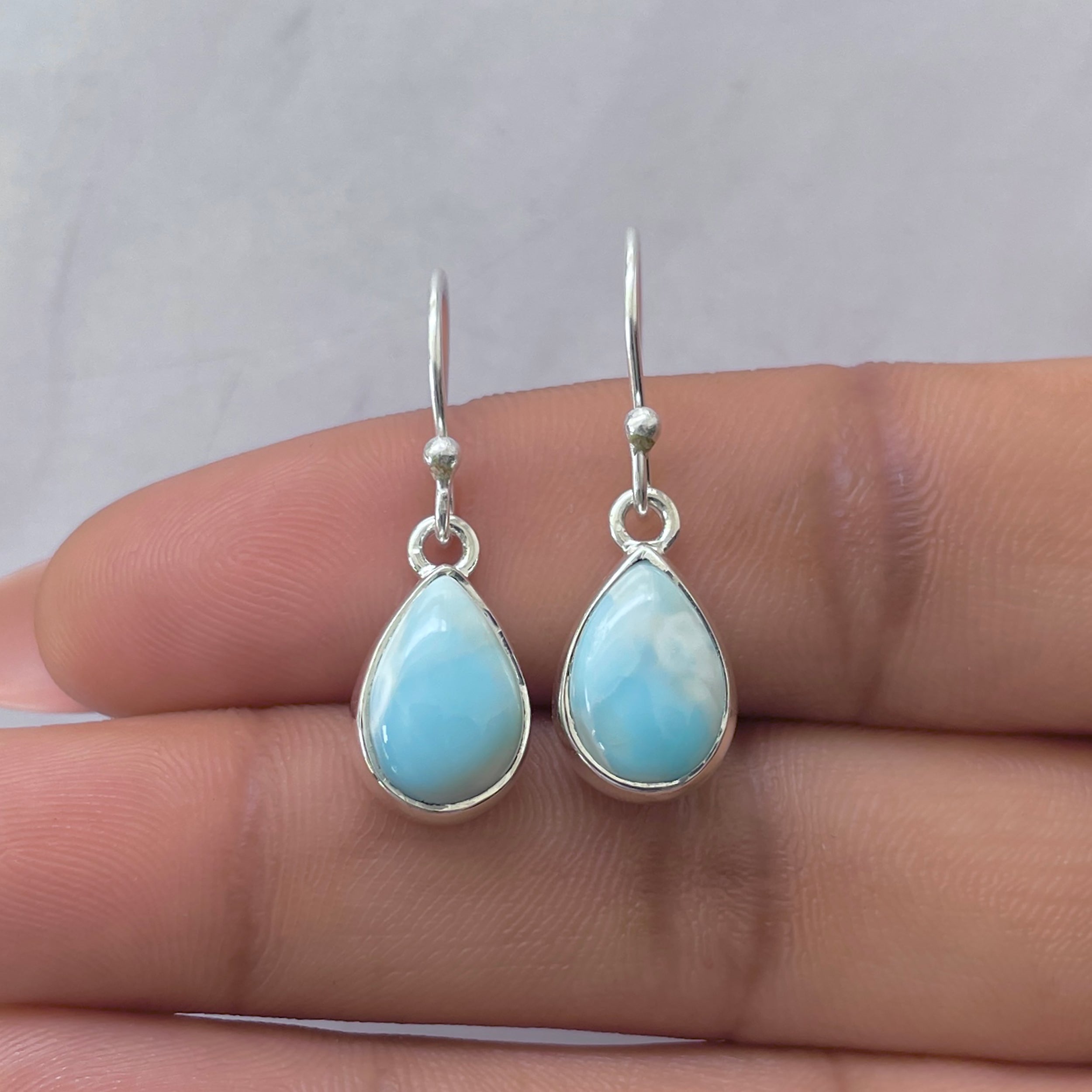 Larimar Earring-(LAR-E-3685.)