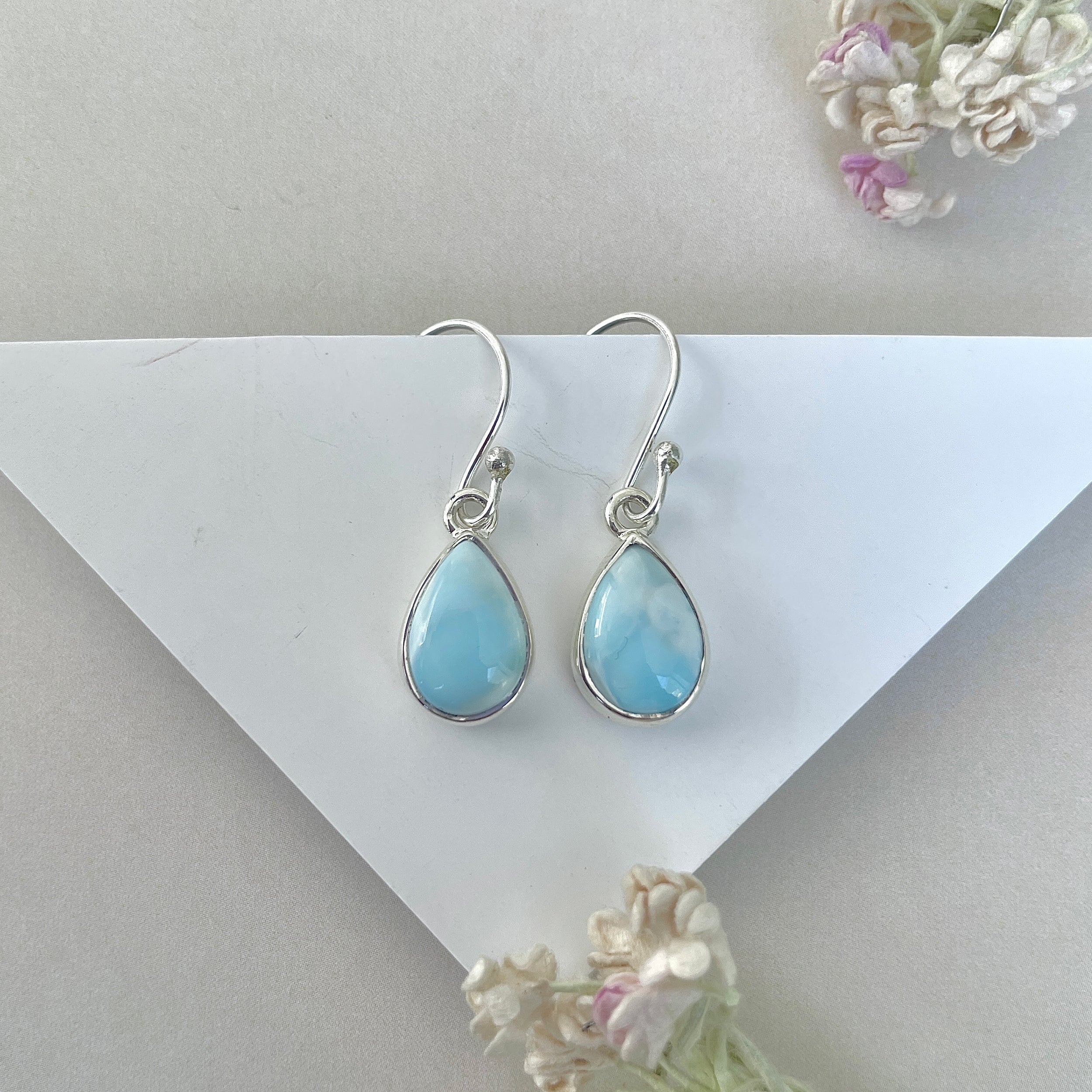 Larimar Earring-(LAR-E-3685.)
