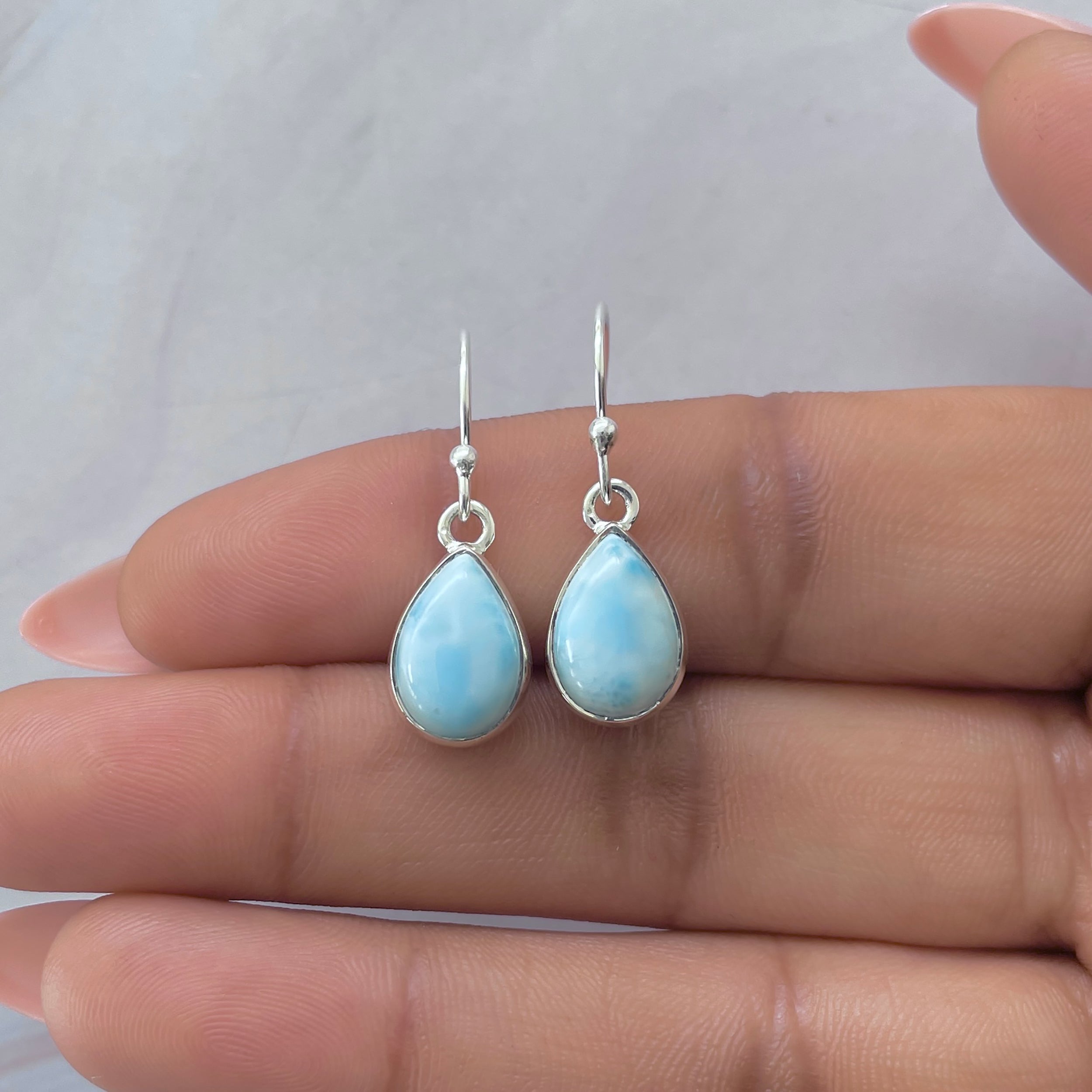 Larimar Earring-(LAR-E-3686.)