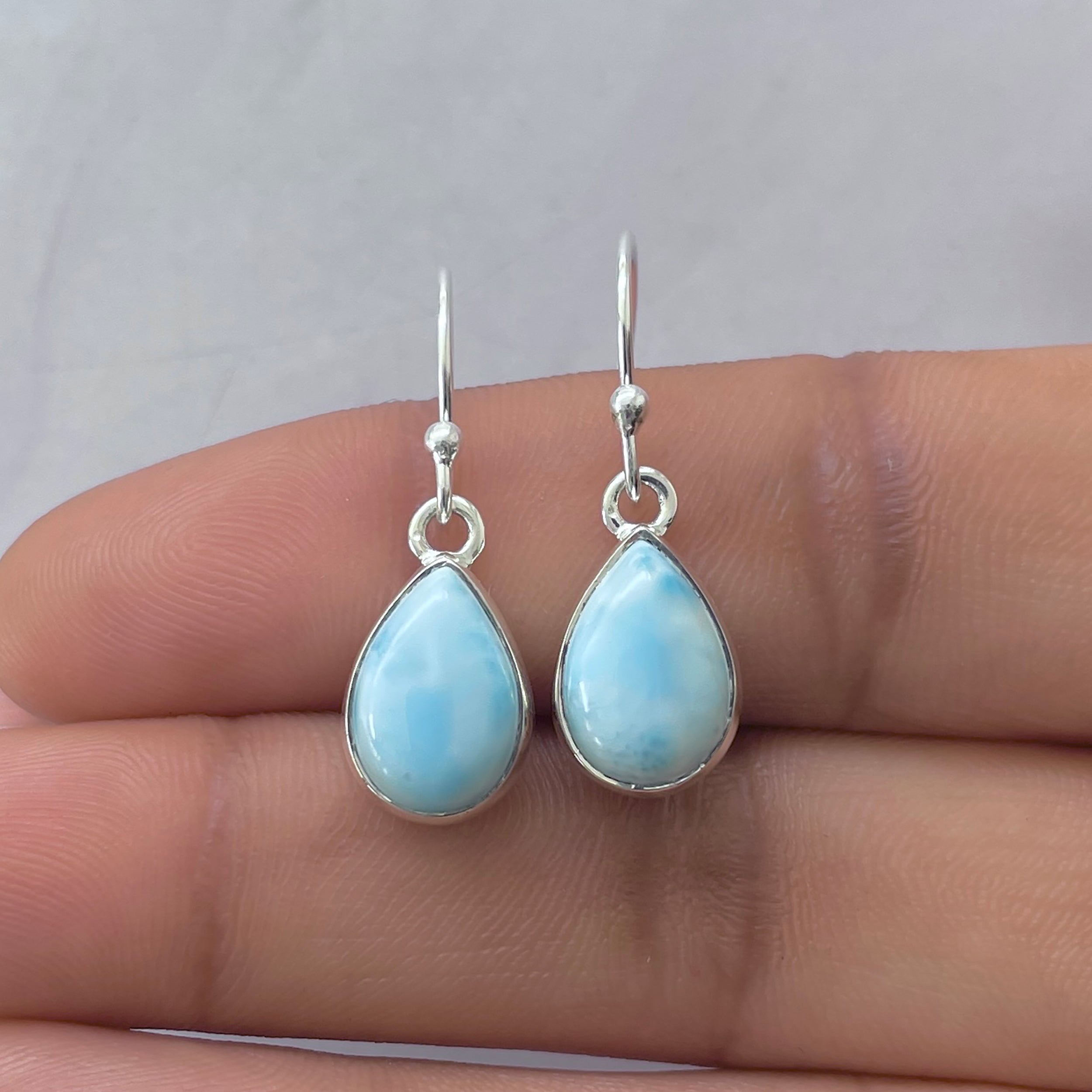 Larimar Earring-(LAR-E-3686.)