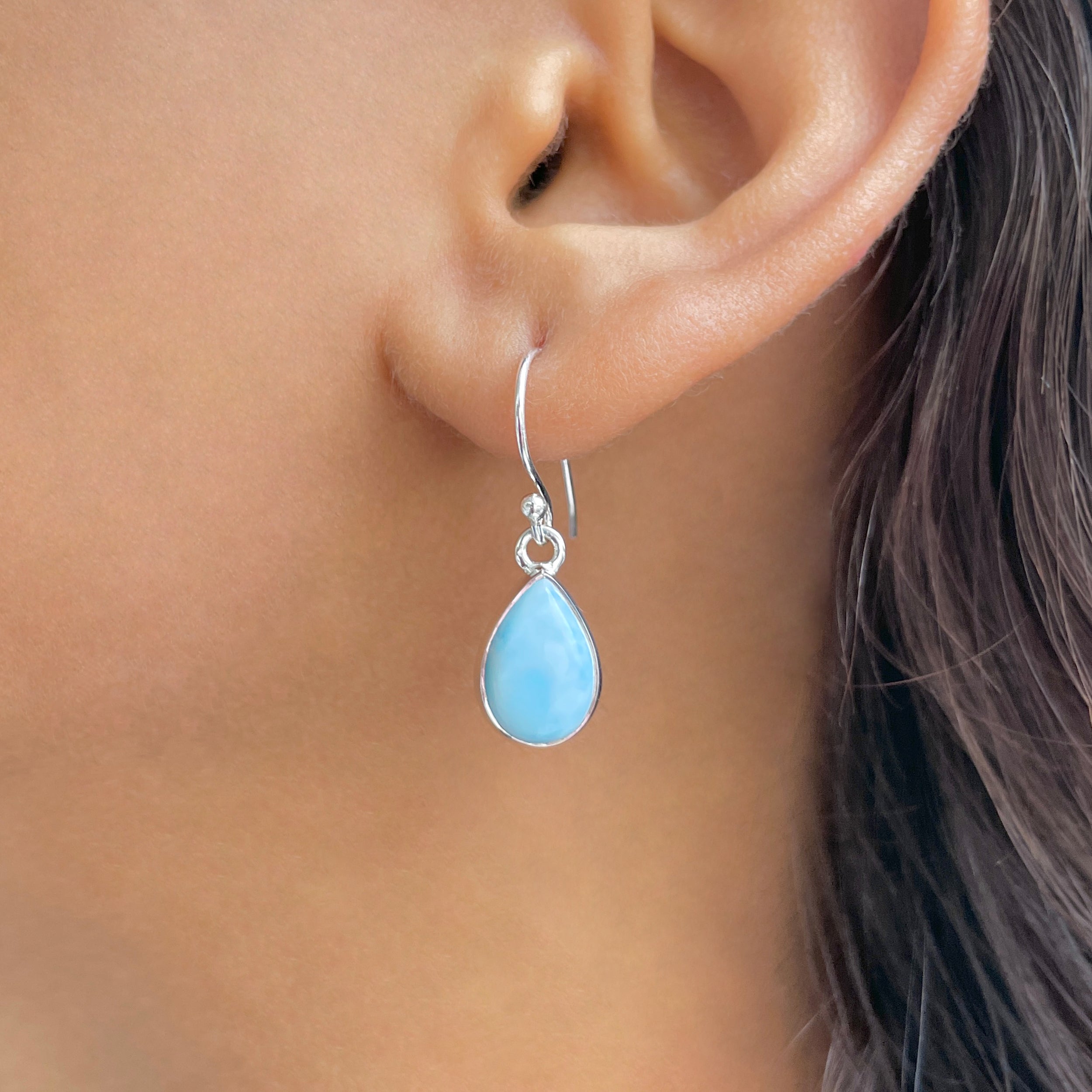 Larimar Earring-(LAR-E-3686.)